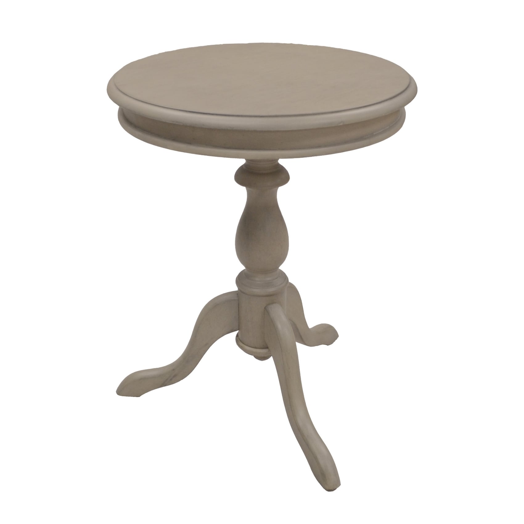HomeRoots 4000493226 19.5-Inches W x 25.25-Inches H Weathered Gray Wood veneer Round Modern End Table Assembly Required