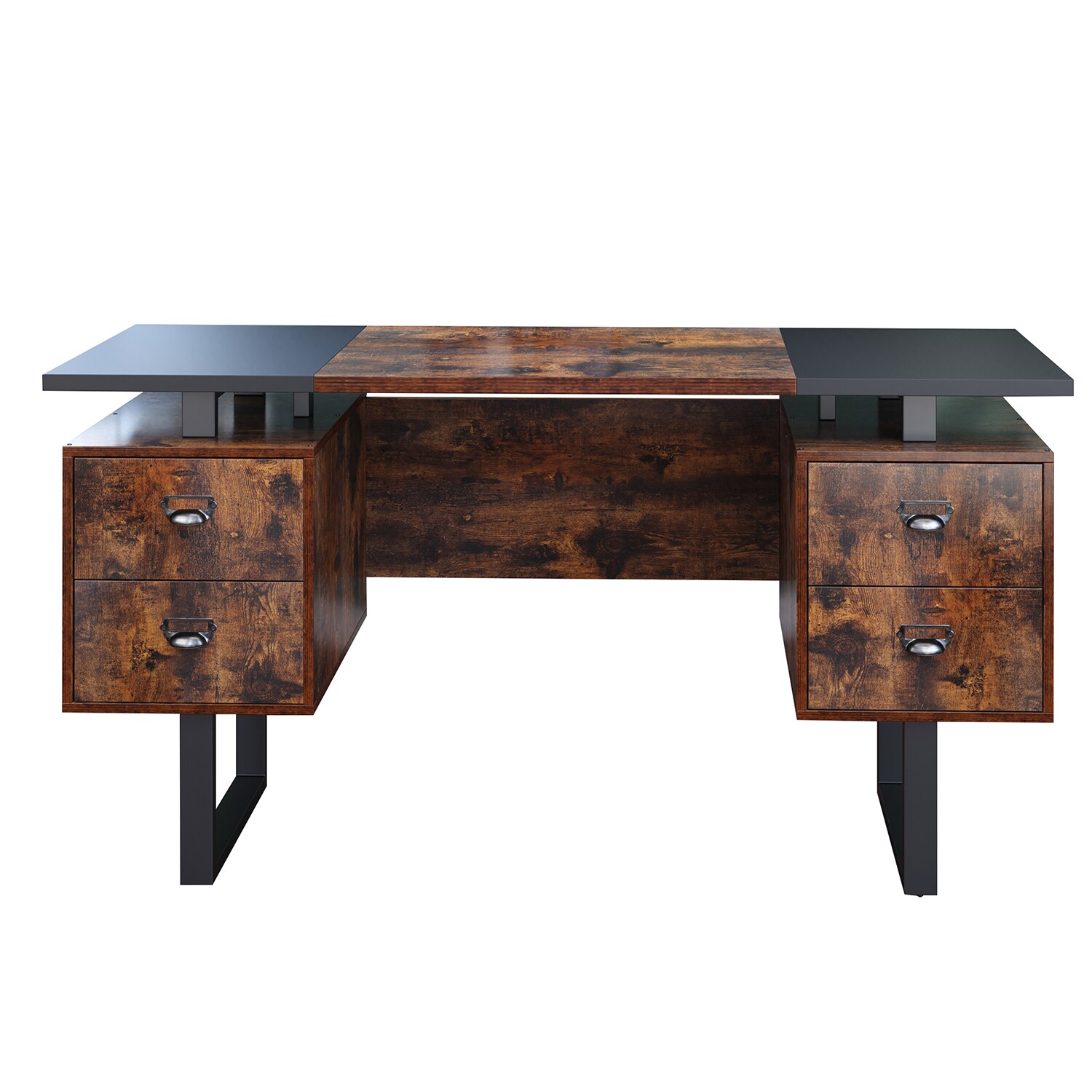 GZMR LZX-WF-401CM 59-in Brown Rustic Computer Desk