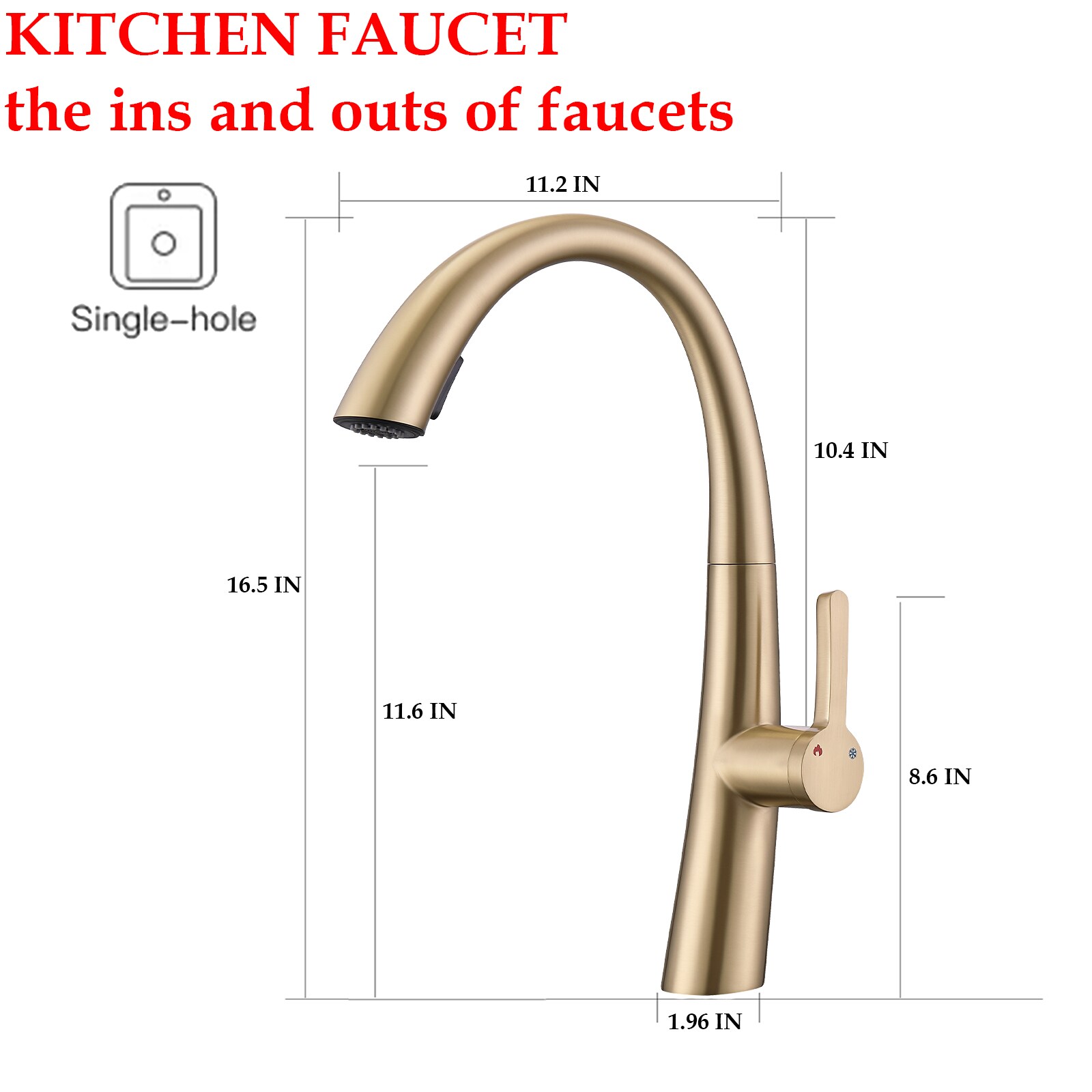 LUCKY ONE LO-SSW121583P Kitchen-Faucets - View #6