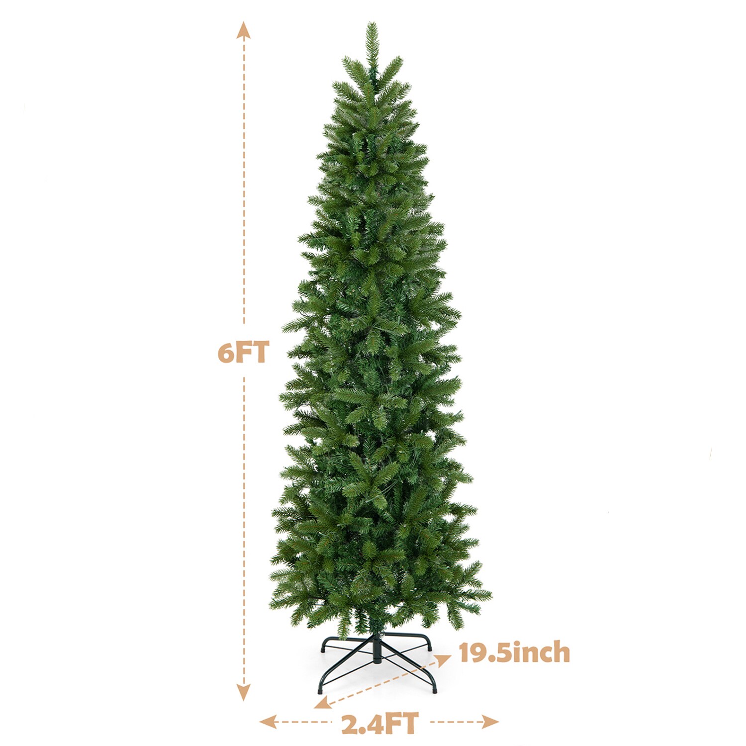 WELLFOR HYJ24029US Artificial-Christmas-Trees - View #3