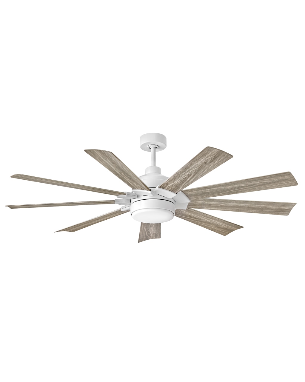 Fanimation Levon Custom 52-in Brushed Nickel with Washed Pine Blades Color-changing Integrated LED Indoor/Outdoor Smart Ceiling Fan with Light and Remote (8-Blade) FPD7912BBN-52WP-LK Sansujyuku sansujyuku.com