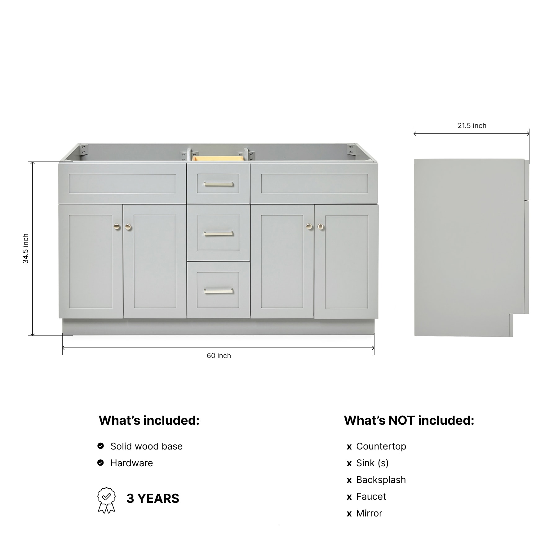 ARIEL F060D-BC-GRY vanities - View #3