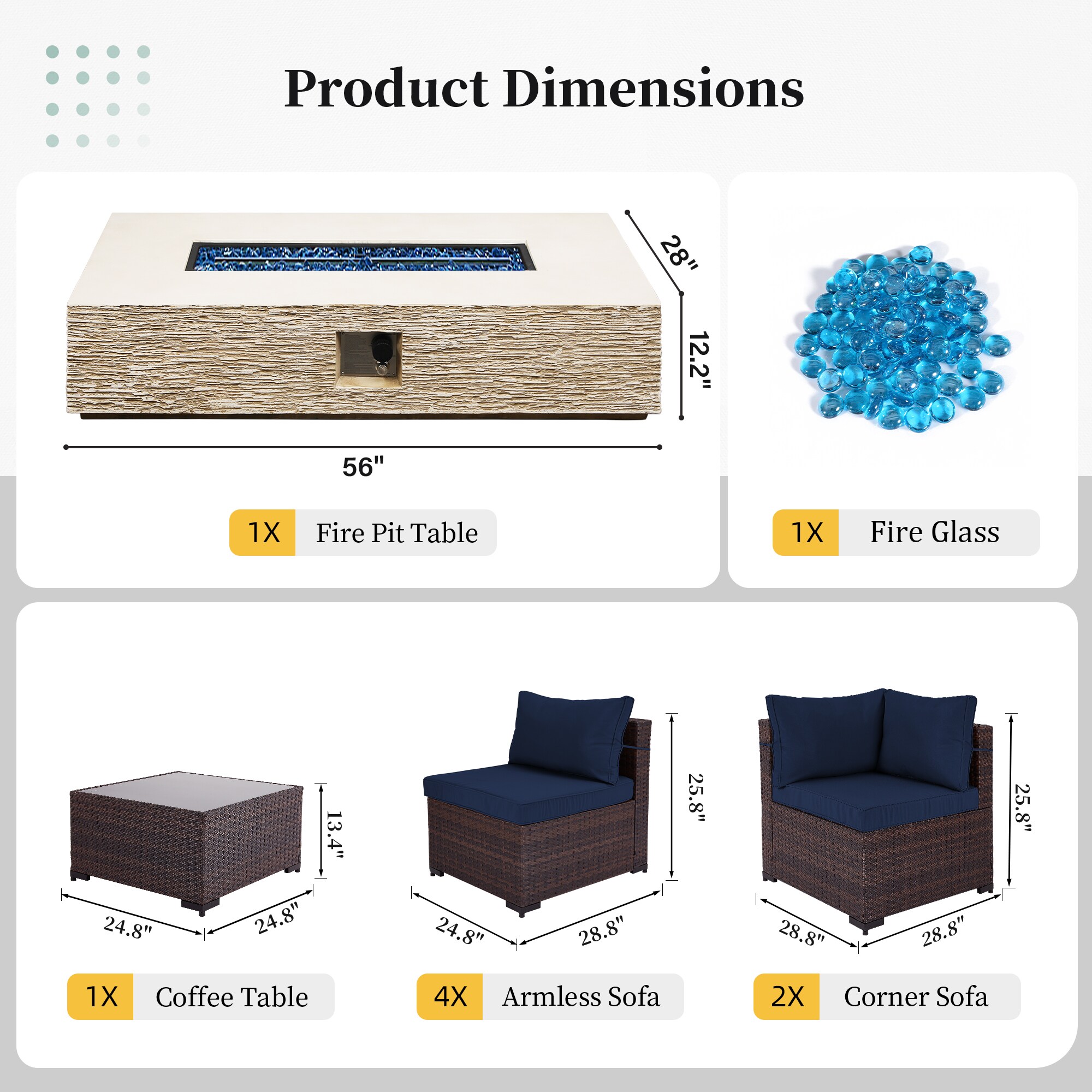 Patio Watcher LS-RT7-56HBE-B2 Patio-Conversation-Sets - View #3
