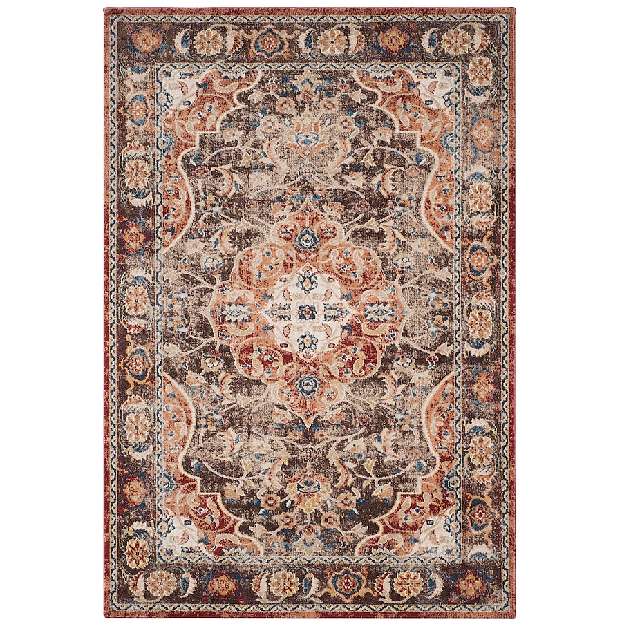 Safavieh Bijar Tokat 7 x 9 Brown/Rust Indoor Floral/Botanical Oriental Area Rug Safavieh Bijar Tokat 7 x 9 Brown/Rust Indoor Floral/Botanical Oriental Area Rug