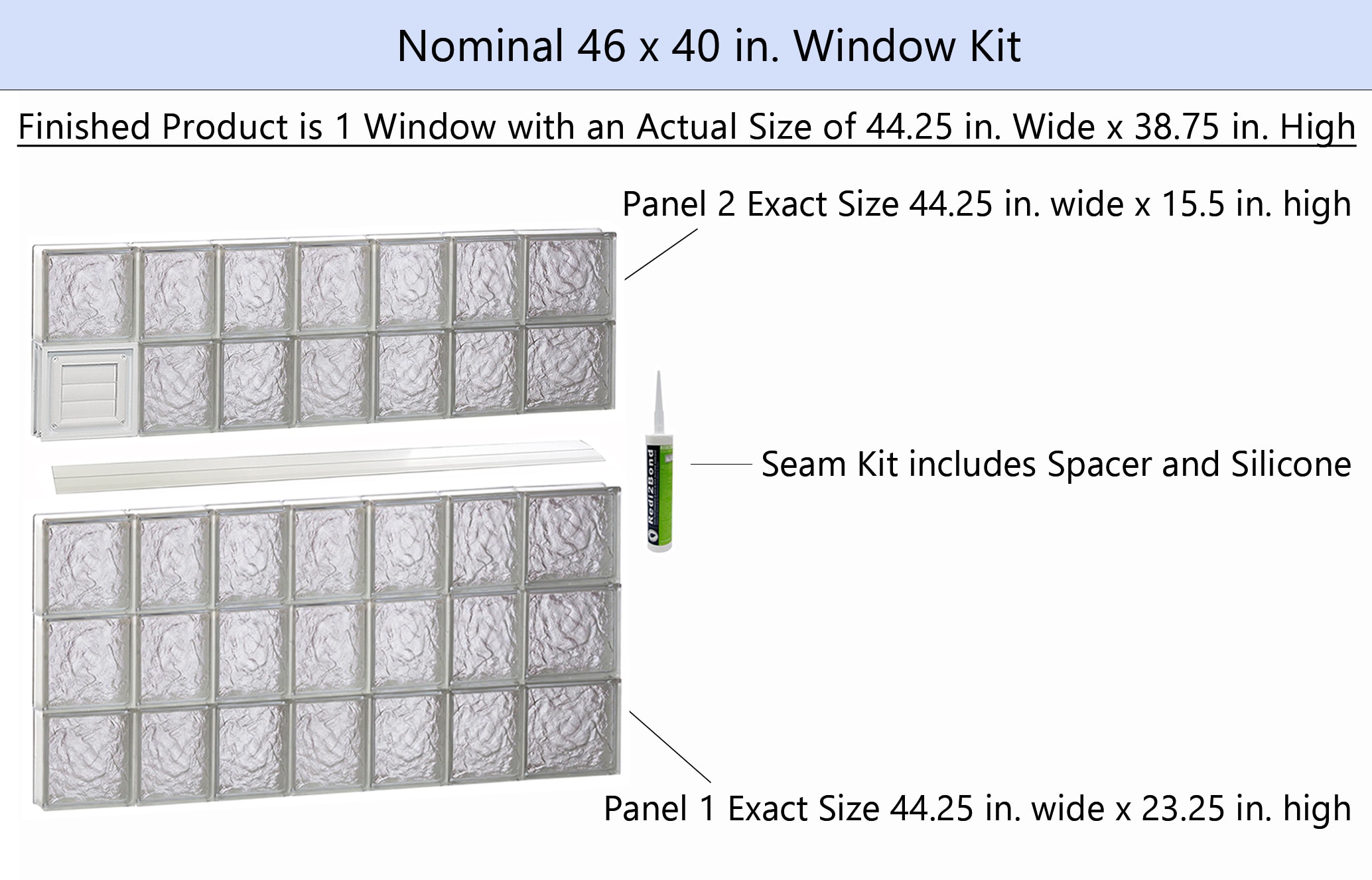 REDI2SET D4640IS Glass-Block-Windows - View #2
