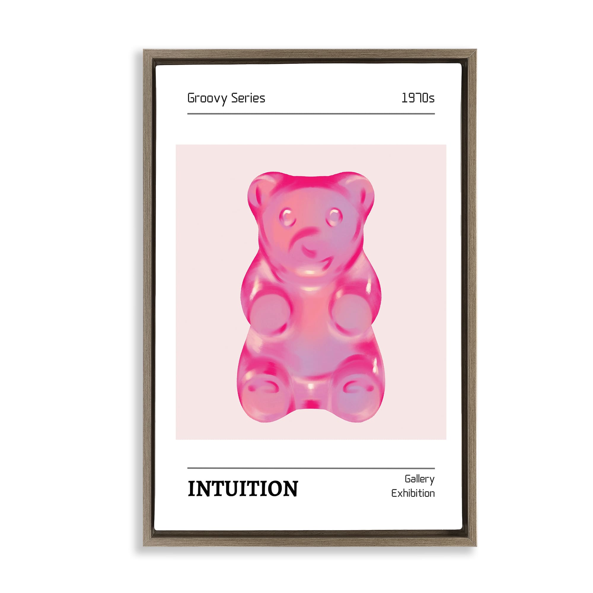 Stupell Industries BT-663-FFE-16X24 Intuition Phrase Candy Bear Floating Frame design by LSR Design Studio