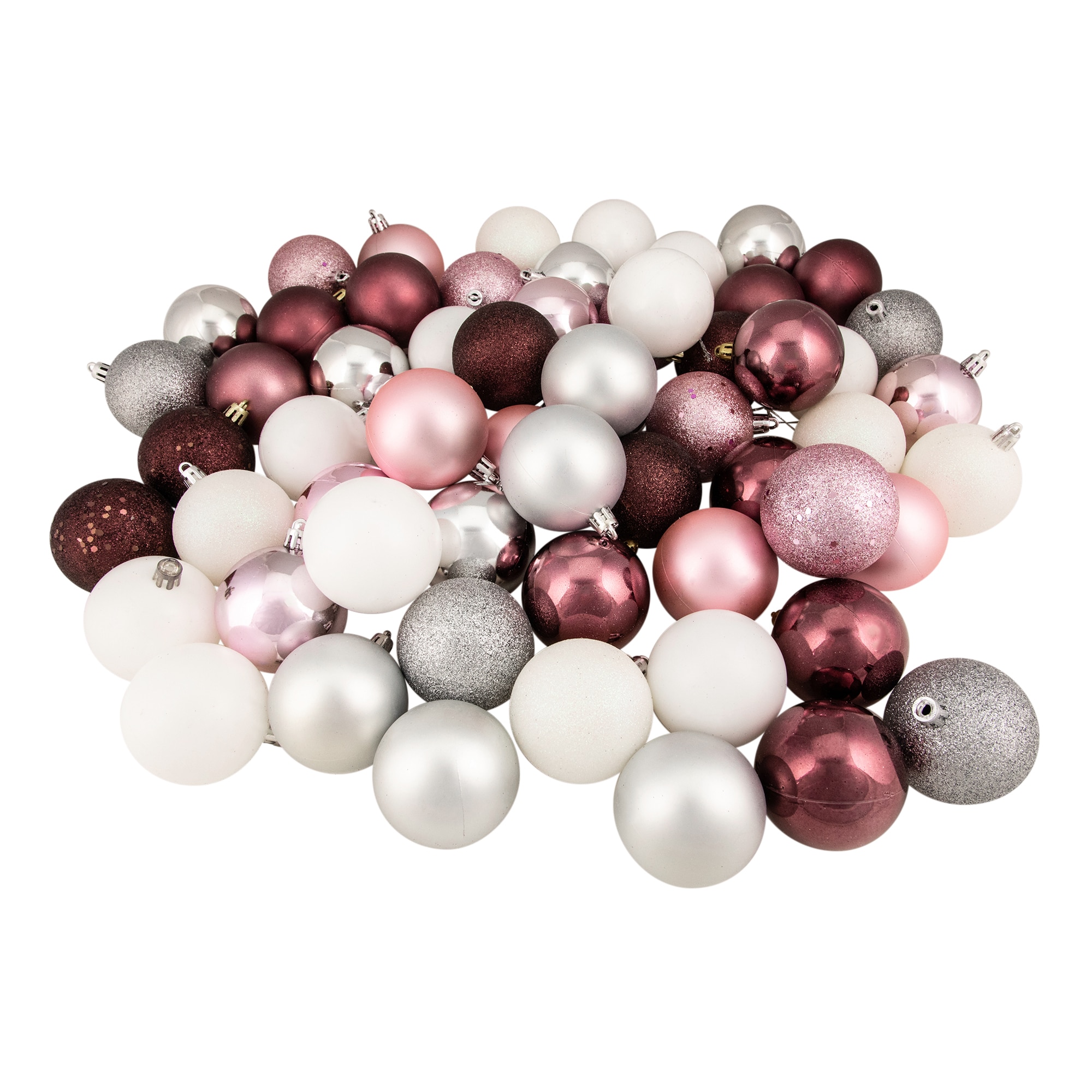 Northlight 32911669 60 -Pack Multiple colors/finishes Standard Indoor Ornament set Shatterproof
