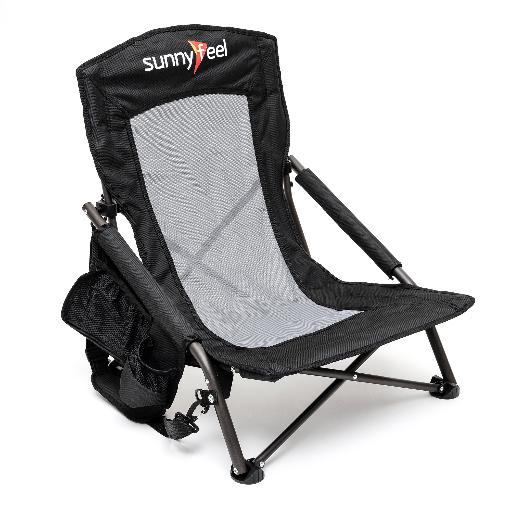 Clihome CL-CCAC2417GBK1 Polyester Black Folding Beach chair Carrying Strap/Handle Included