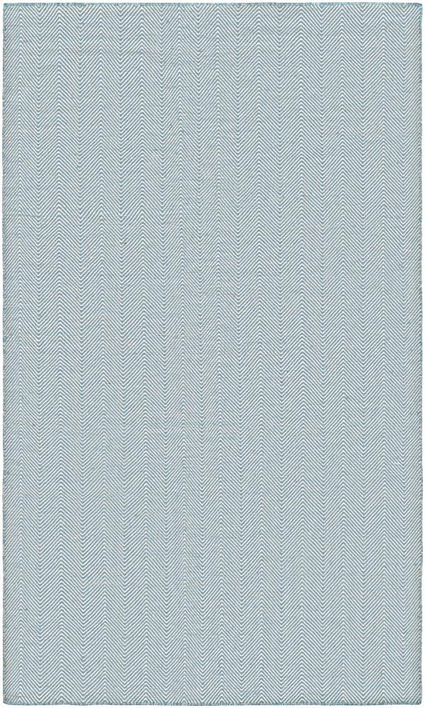 Couristan 49620735050080T COTTAGES 5 x 8 (ft) Microfiber Denim Rectangular Indoor/Outdoor Chevron Area rug