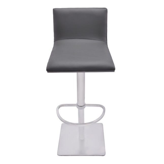 Brushed Stainless Steel Walnut Wood, White Stainless Steel Adjustable Bar Stool