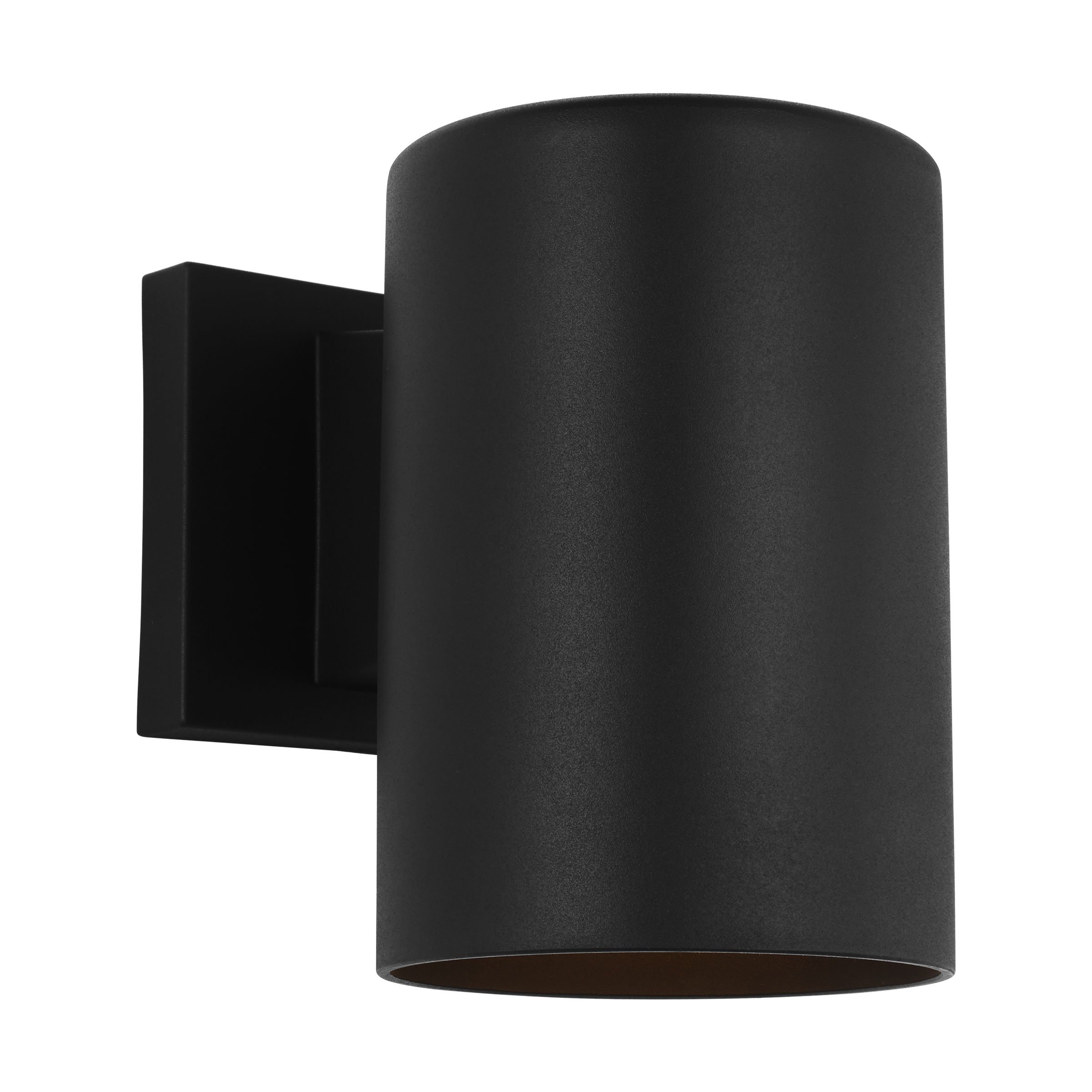 Generation Lighting SLO1141EN3/TXB Outdoor Cylinders 2 -Light 7.25-in H Black Hardwired Dark Sky Outdoor Wall Light