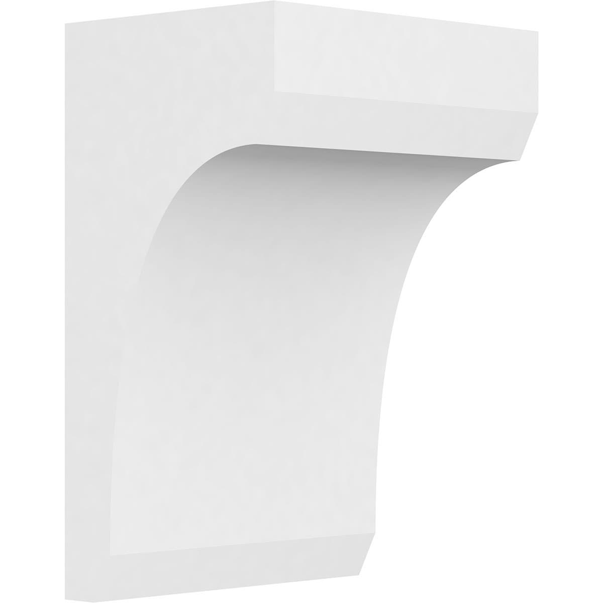 Ekena Millwork CORP05X04X08LGY 5-in x 4-in x 8-in Standard legacy Unfinished White PVC Paintable Corbel
