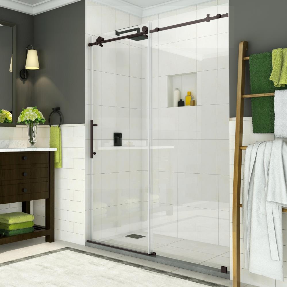 Aston SDR984EZNBR6010 Coraline Bronze 56-in to 60-in x 76-in Frameless Sliding Shower Door