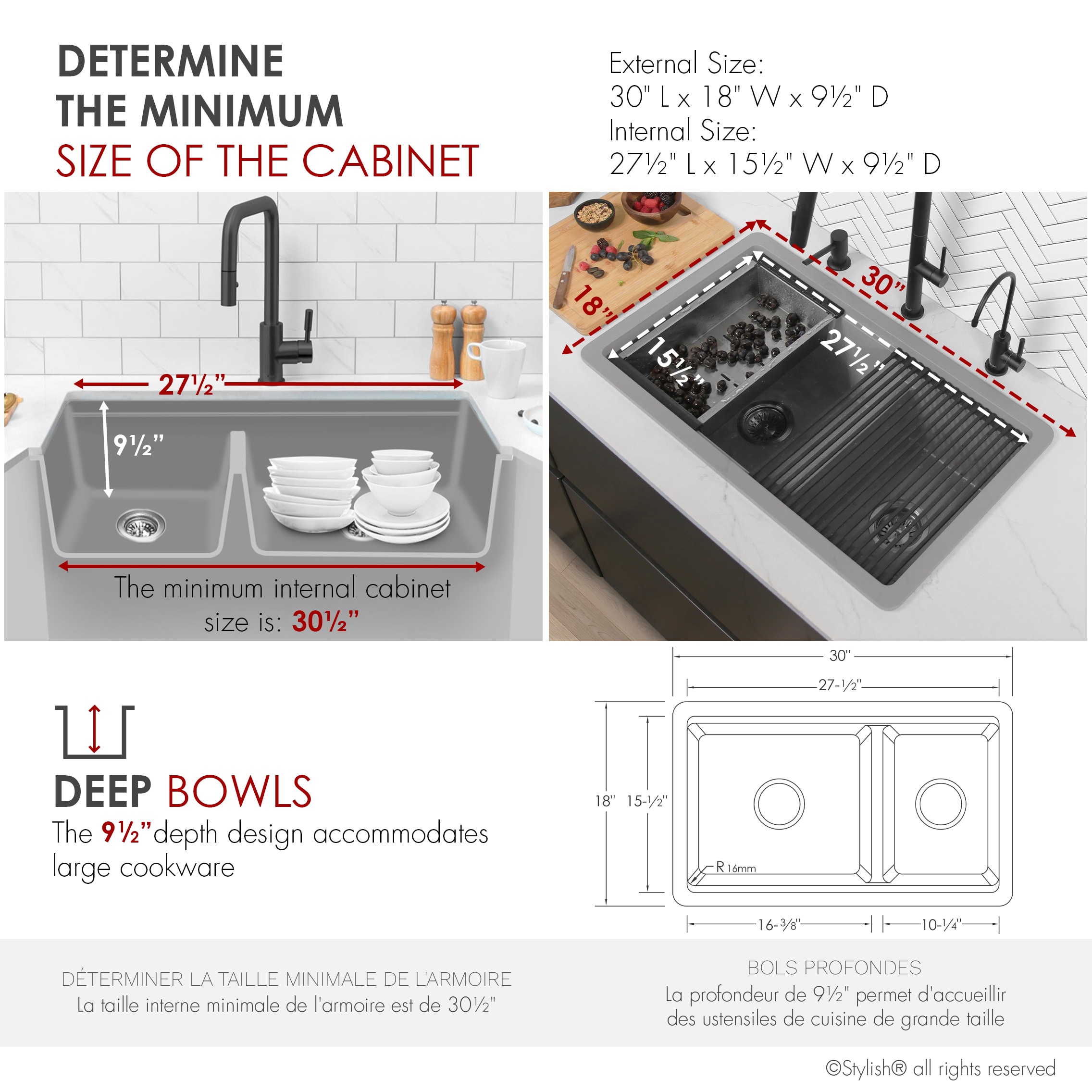 Stylish S-831WL Kitchen-Sinks - View #4