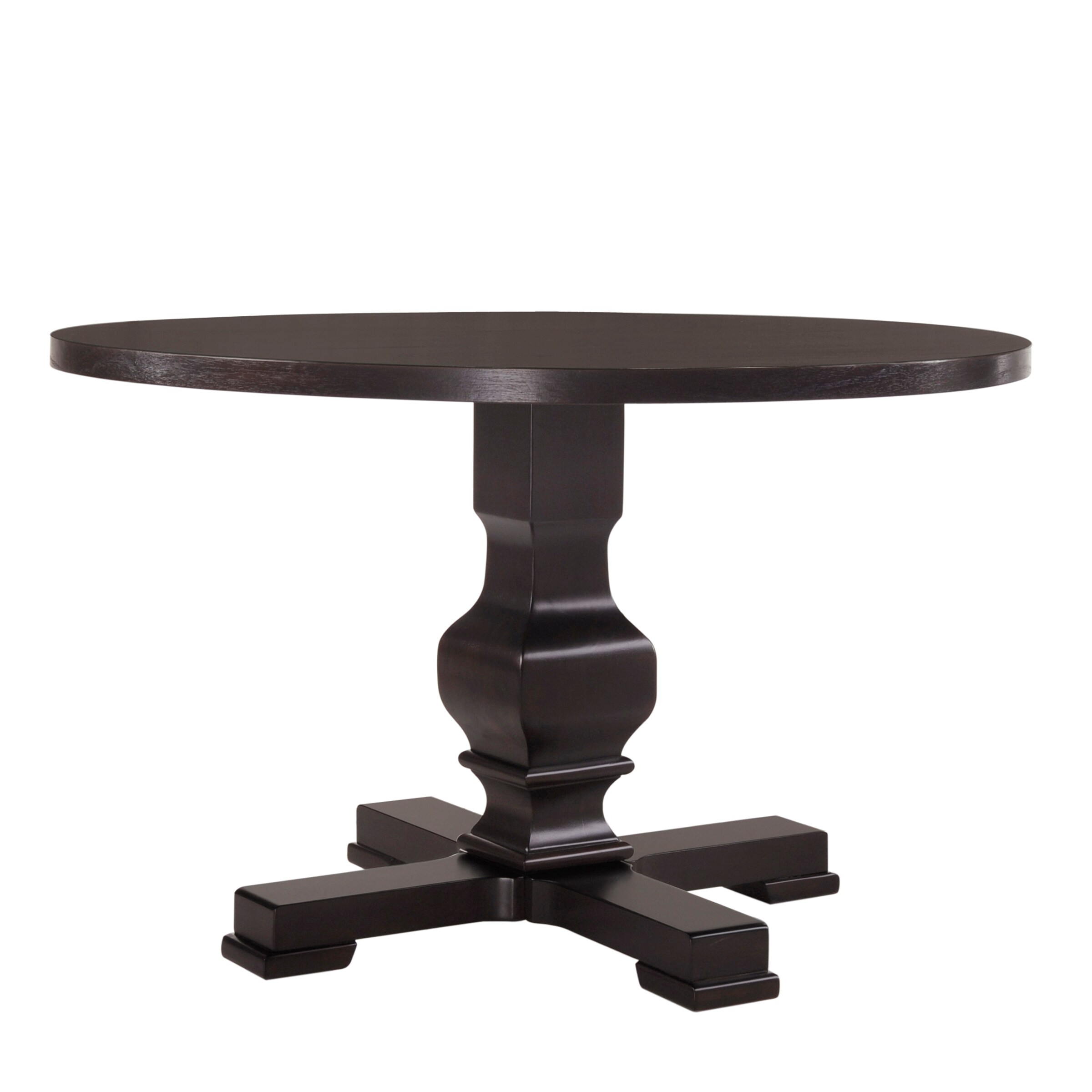 Charleston Espresso Round Wood Pedestal Dining Table