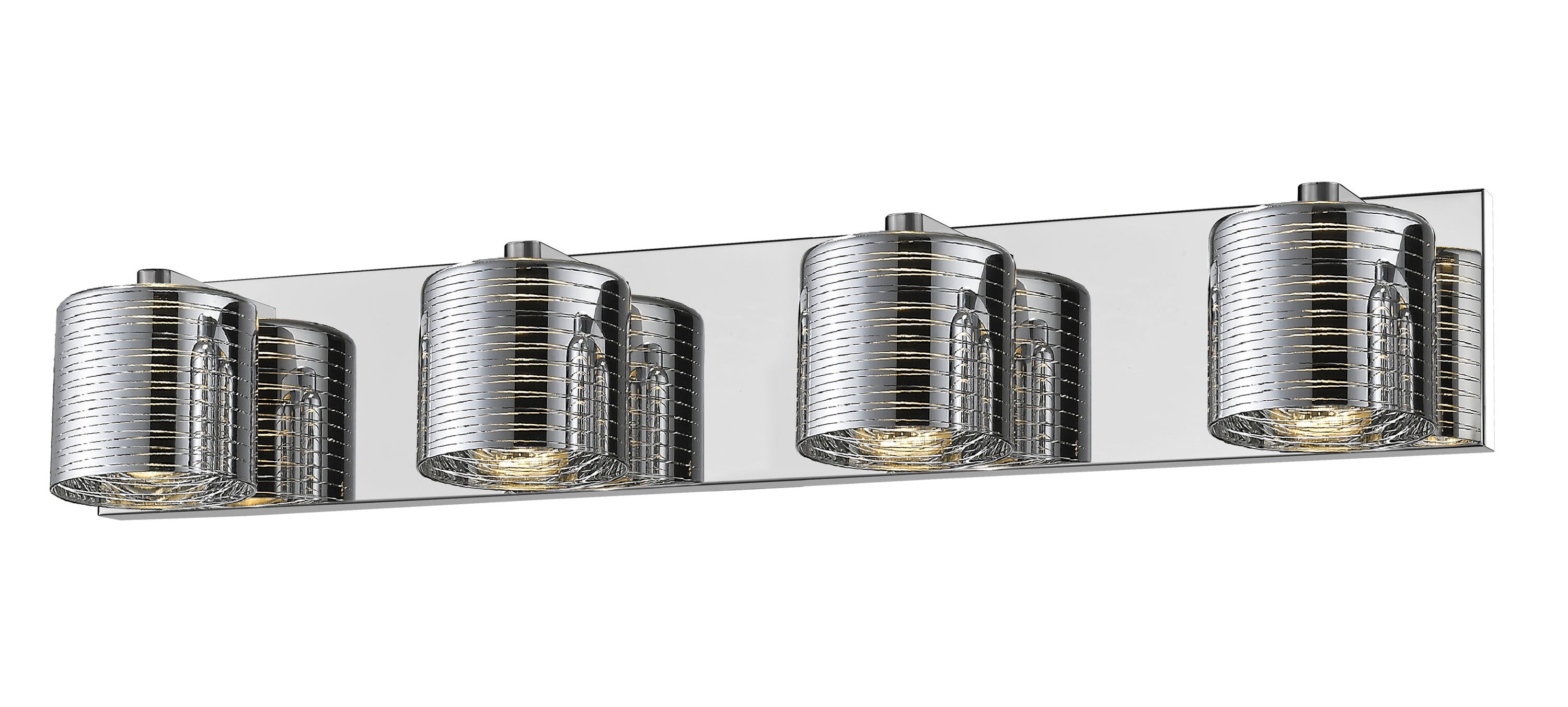 Z-Lite 911-4V-LED Sempter 20.5-in 4-Light Chrome LED Modern/Contemporary Vanity Light