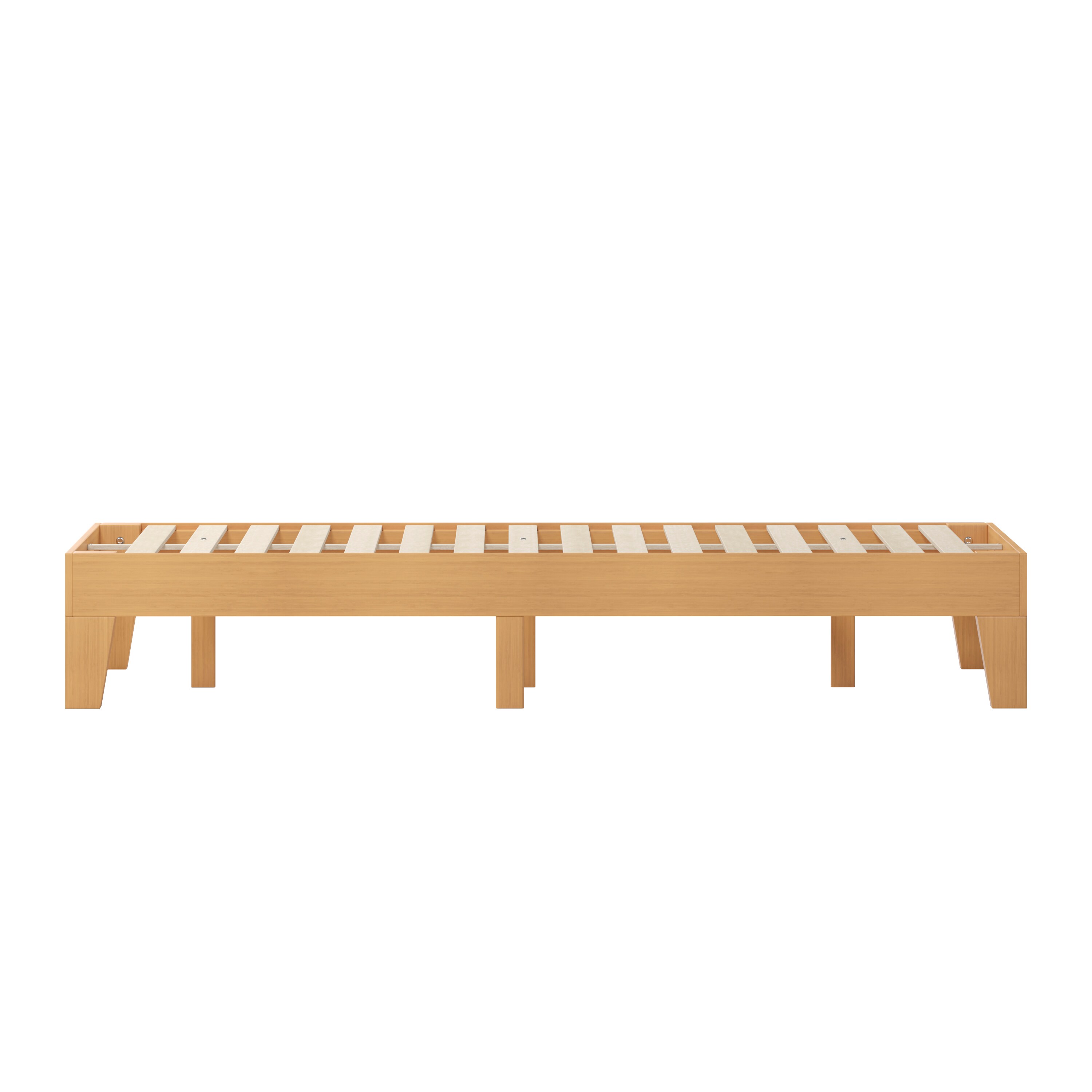 Evelyn Natural Pine Full Platform Bed with Slats