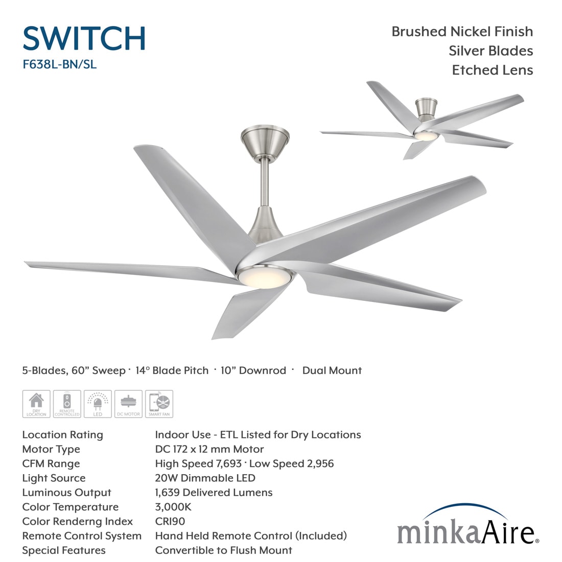 Minka Aire F638L-BN/SL Ceiling-Fans - View #8