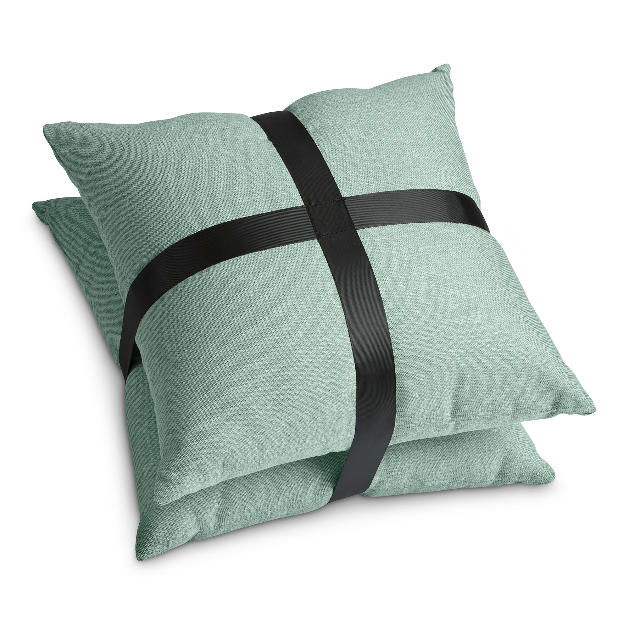 allen + roth with STAINMASTER FR09T08B-9C6 2-Pack Solid Teal Square Throw Pillow