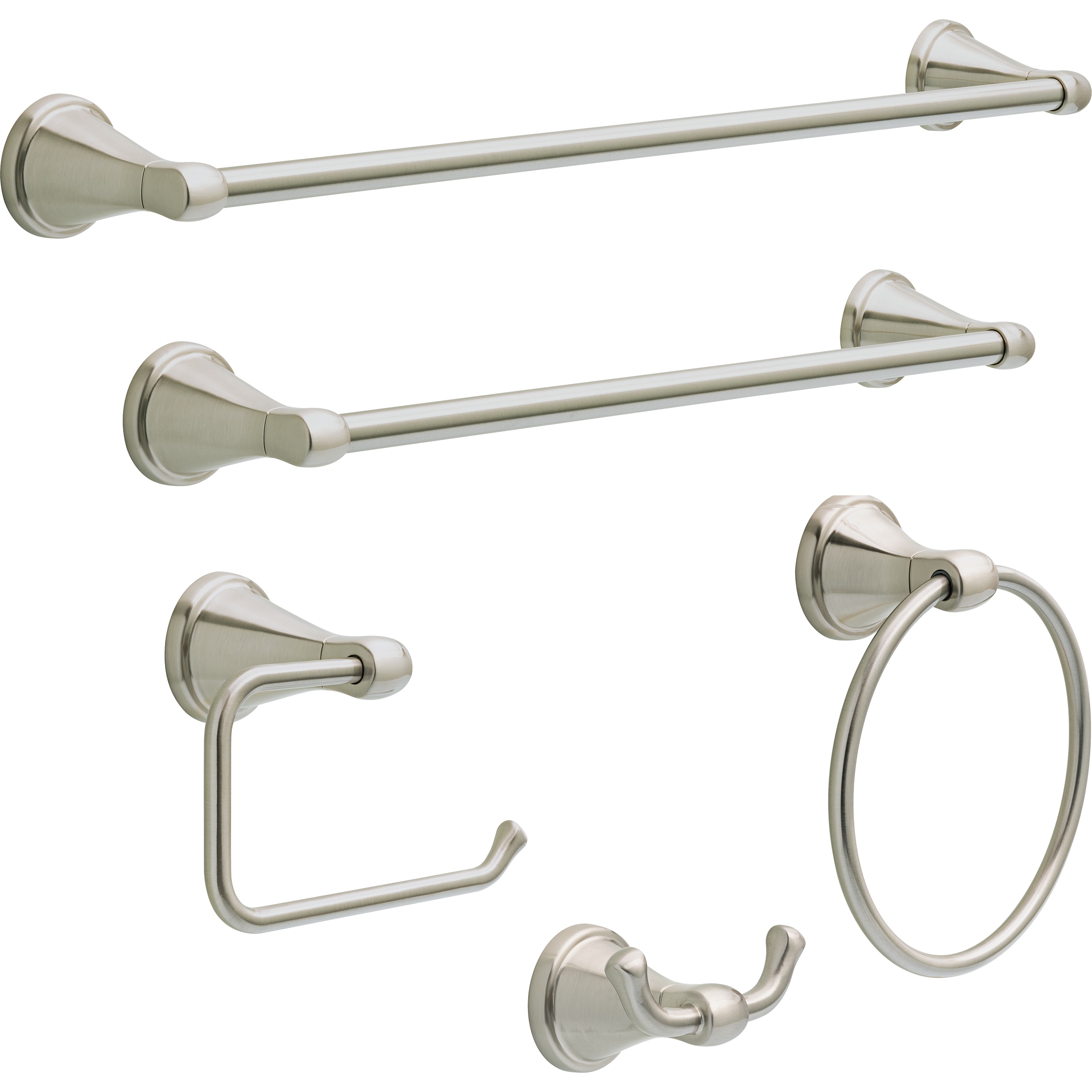 Delta Larkin Spotshield Brushed Nickel Double-Hook Wall Mount