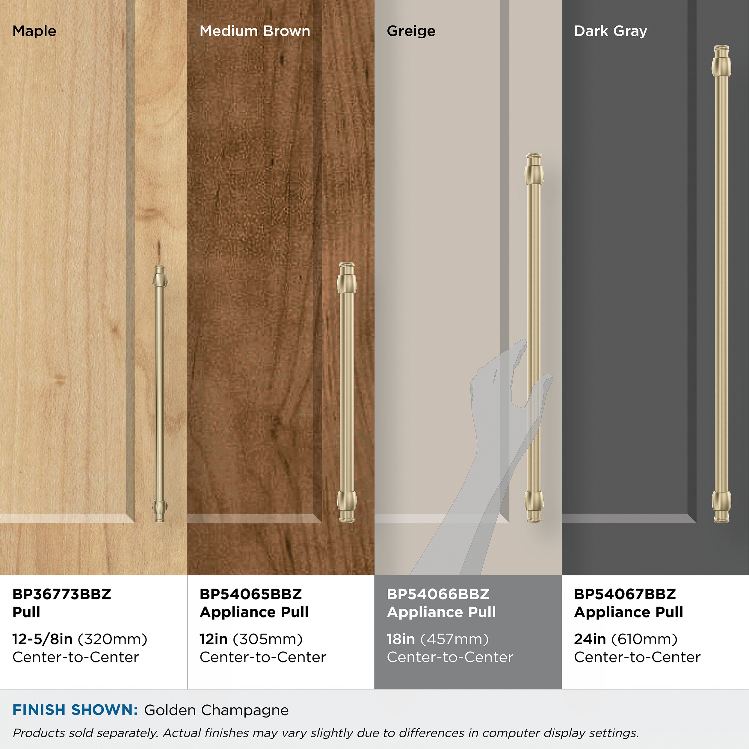 Amerock BP54066BBZ Cabinet-Pulls - View #8