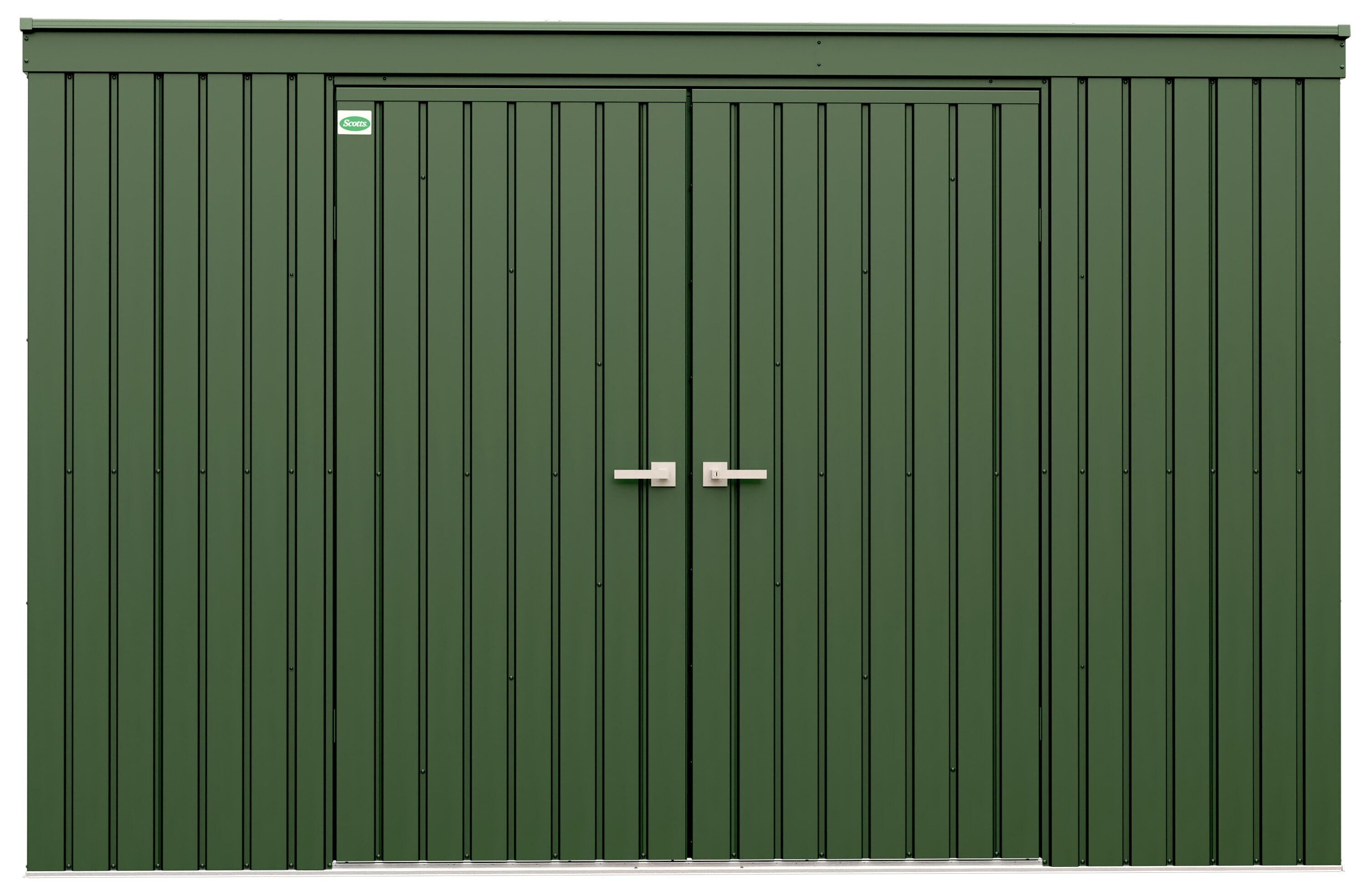 Scotts 10' x 4' Green Galvanized Steel Garden Storage Shed