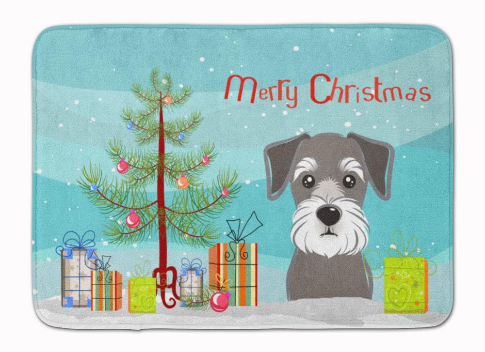 Caroline's Treasures BB1578RUG Merry Christmas Tree 19-in x 27-in Microfiber Memory Foam Bath Mat