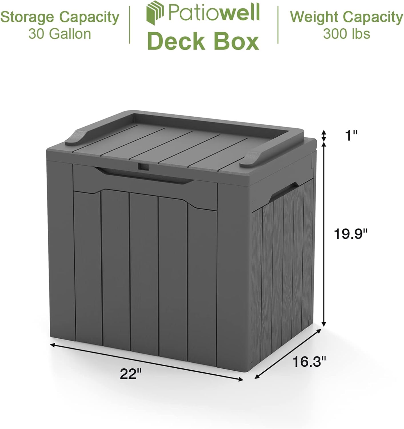 Patiowell WES-PSB22-0063-DGY Deck-Boxes - View #5