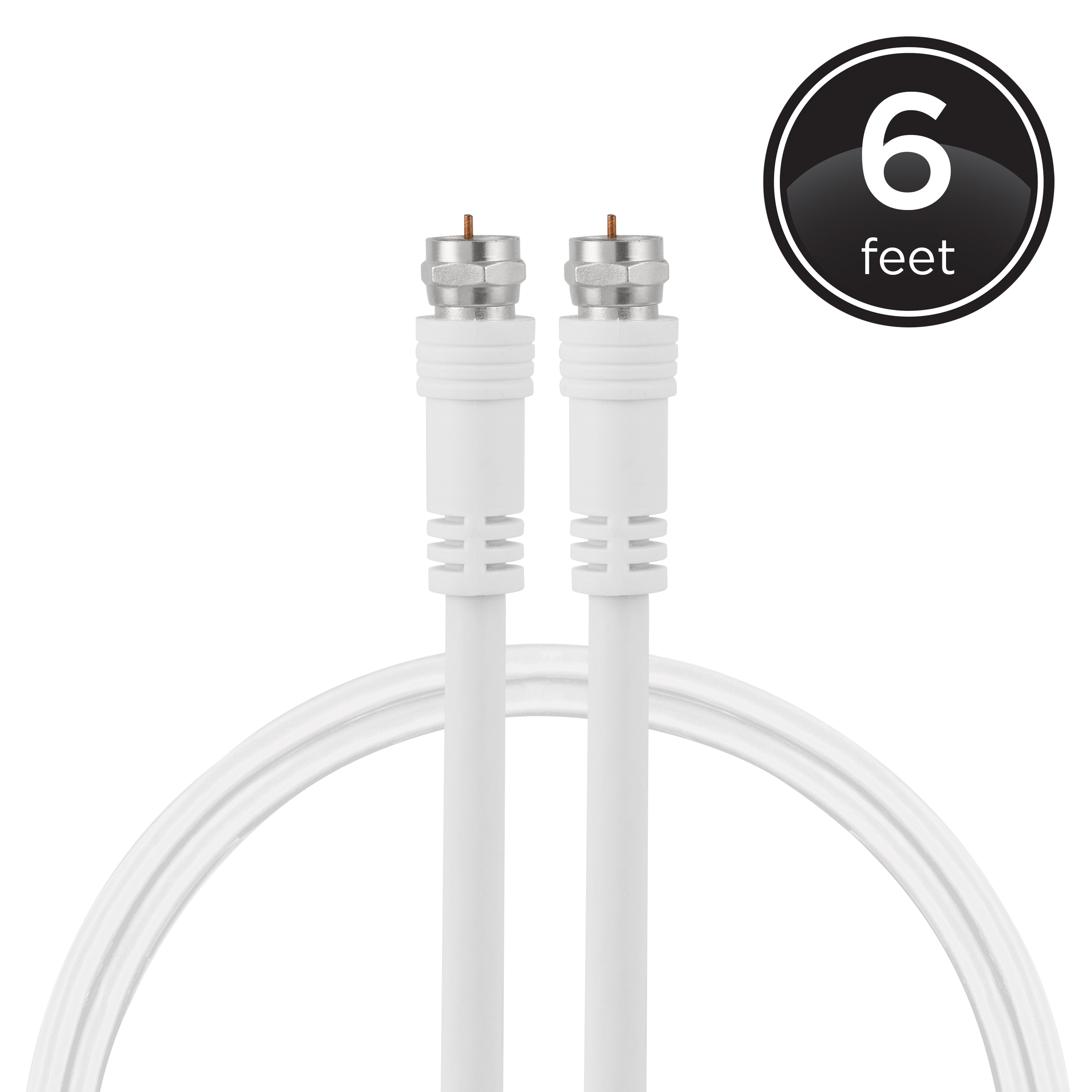 Dacada2005 white antenna Cable 25M/15M/10M/5M/3M/1.5M antenna Cable RG59  limited TV extension Cable, 100dB 4K Ultra HD UHD HDTV Full HD TV Cable, TV