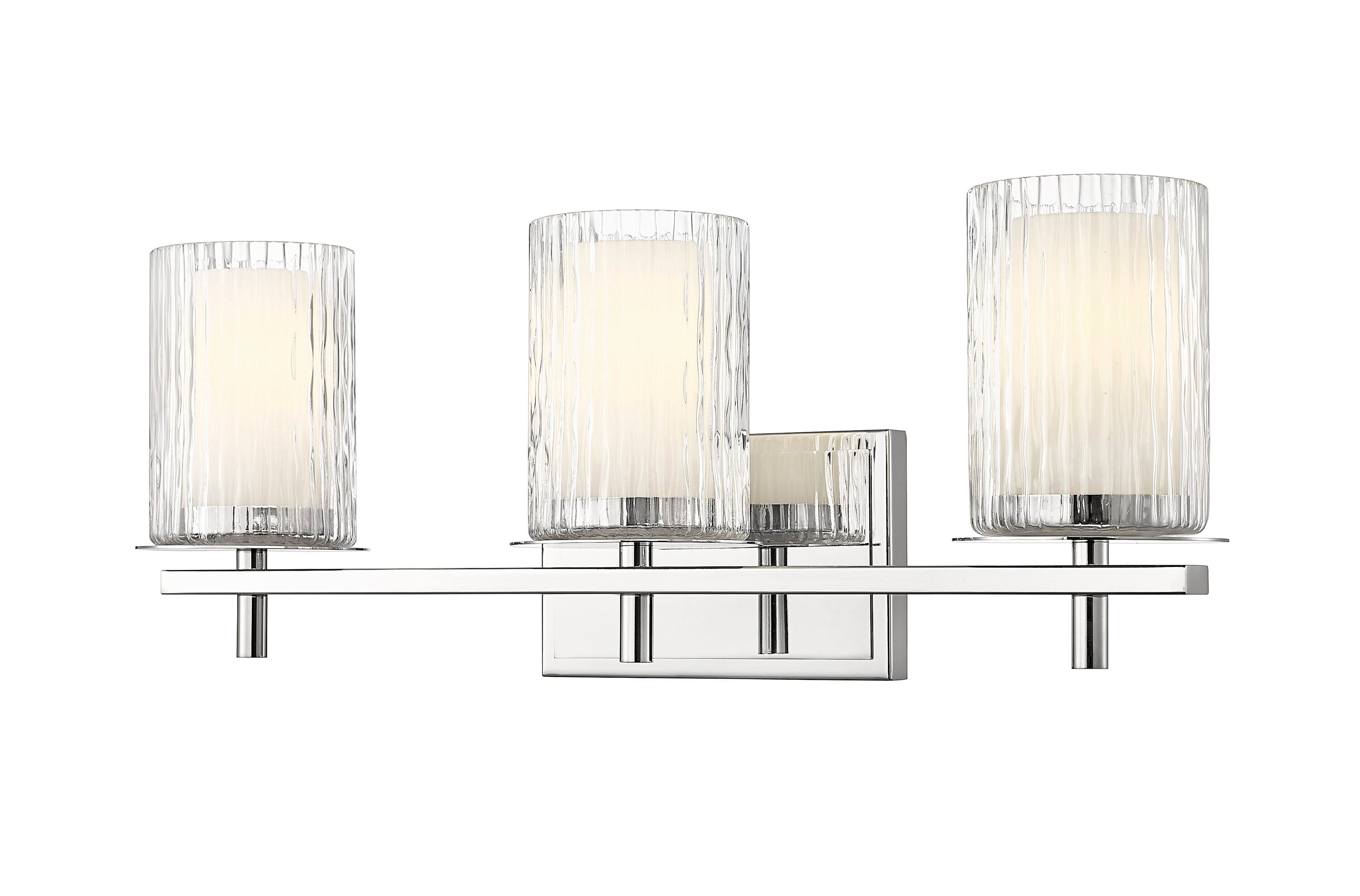 Z-Lite Grayson 23-in 3-Light Polished Chrome Transitional Vanity Light ...