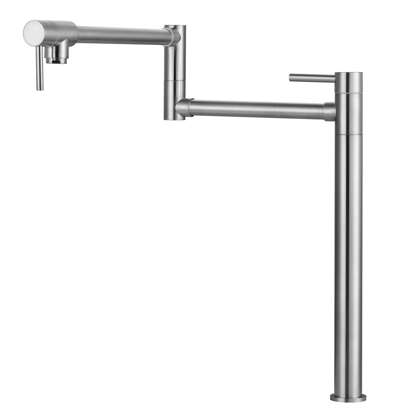 WOWOW 2315000-LW Brushed Nickel Single Handle Deck-mount Pot Filler Kitchen Faucet