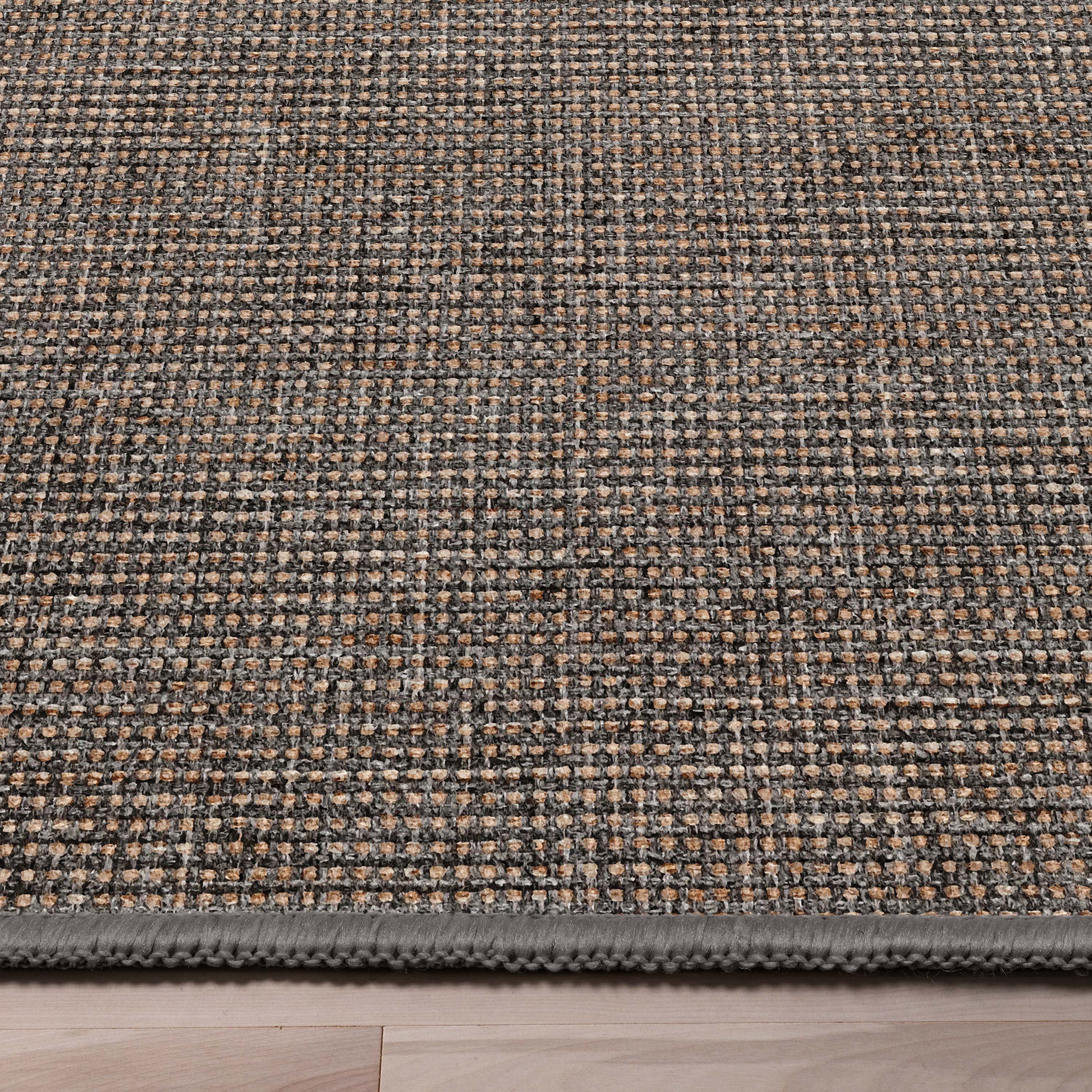 Gray Synthetic Flat Woven Reversible 5' x 7' Area Rug
