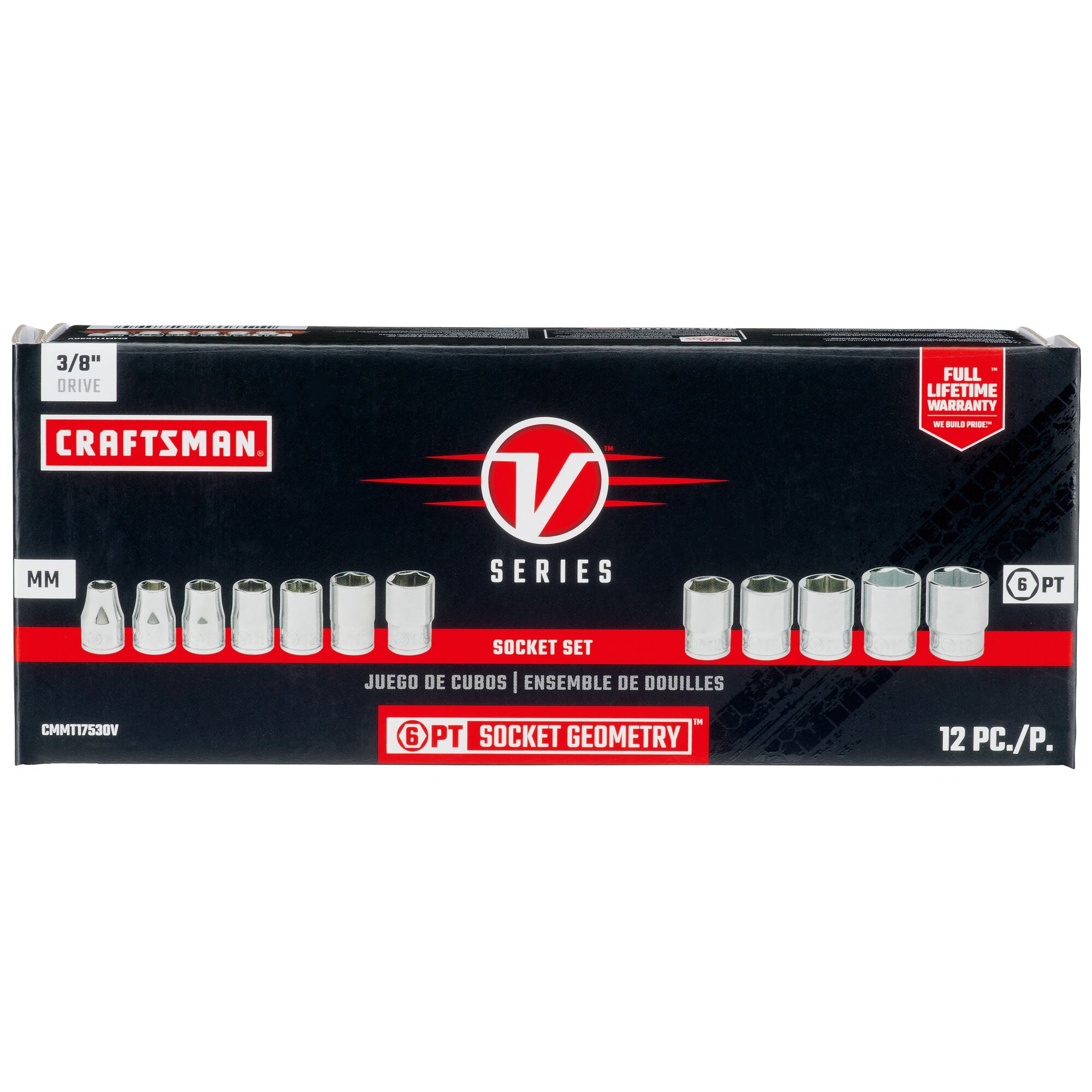 CRAFTSMAN V-Series 12-Piece Metric 3/8-in Drive 6-point Set