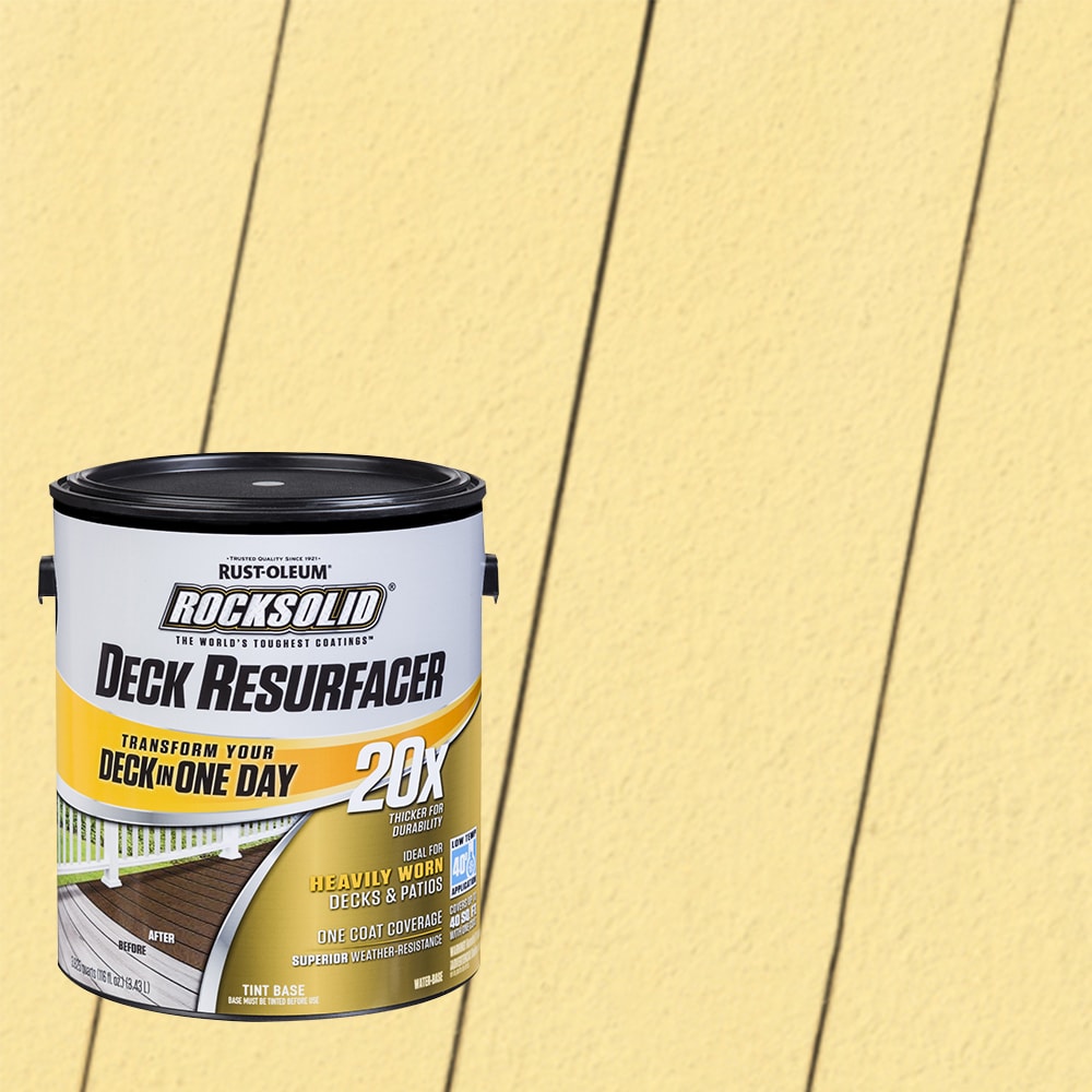 Rust-Oleum 319385T RockSolid 20X Deck Resurfacer Pre-Tinted Hacienda Solid Exterior Wood Stain and Sealer in One ( 1-gallon )