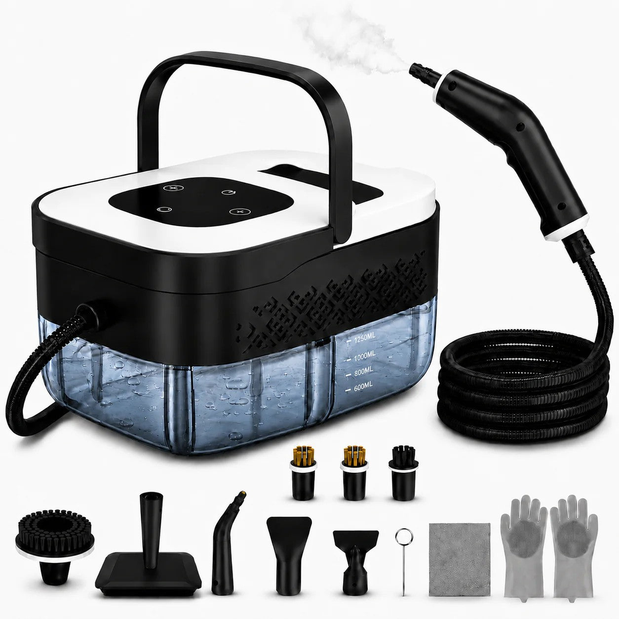 ToLife SKU002331 Handheld Steam Cleaner with Fast Hea Up and Adjustable Settings for Home and Car Detailing Cleaning White