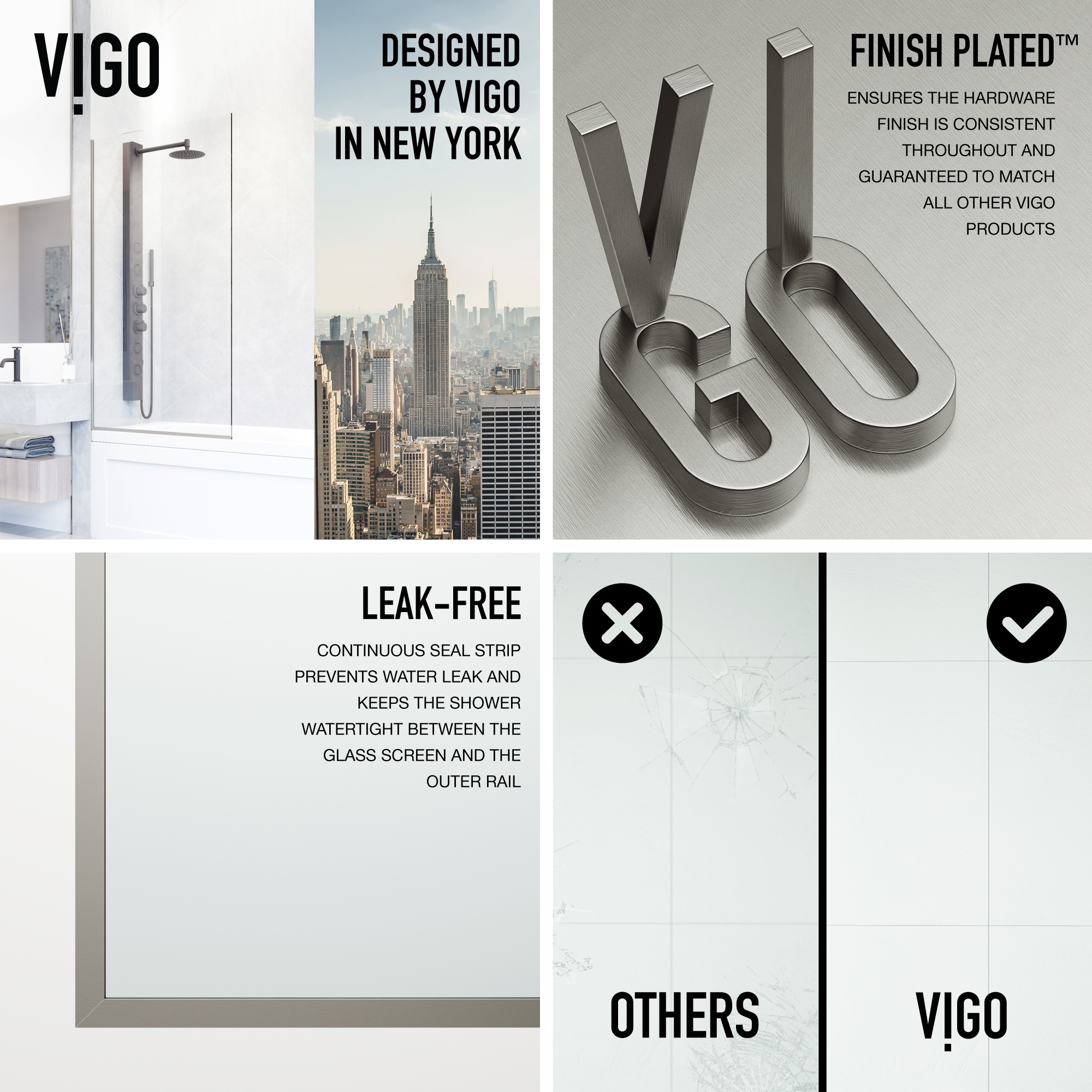 VIGO VG6075STCL3462 Bathtub-Doors - View #5