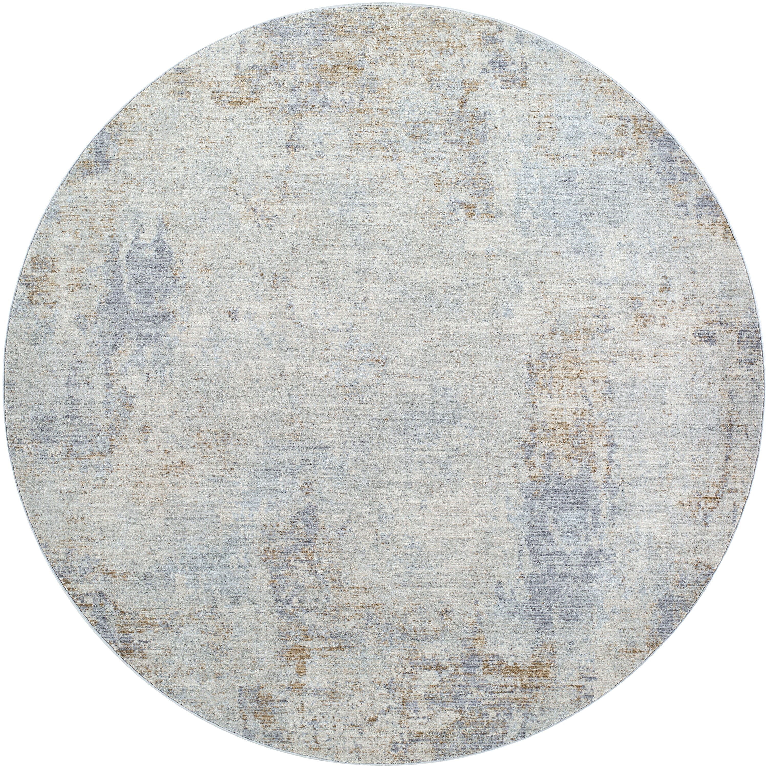 Livabliss AVT2346-710RD Avant Garde 7 x 7 (ft) Flatweave Black Round Indoor Distressed/Overdyed Mid-Century Modern Pet Friendly Area rug