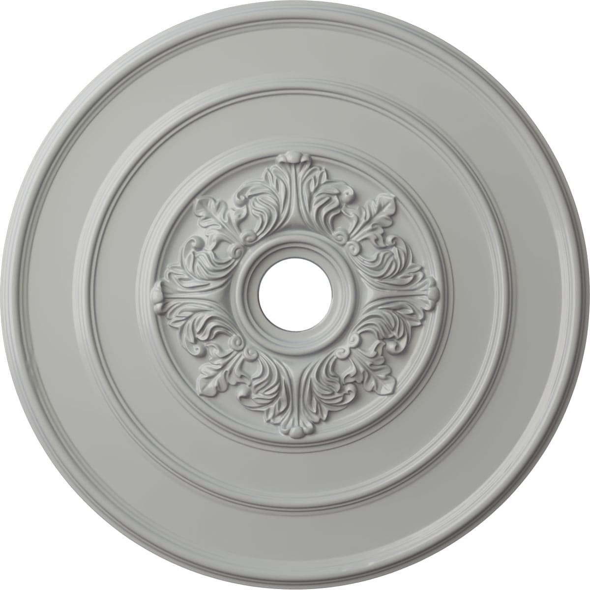 Ekena Millwork CM26TAFRF Traditional with Acanthus Leaves 26-in W x 26-in L Painted Frost Polyurethane Whole Ceiling Medallion