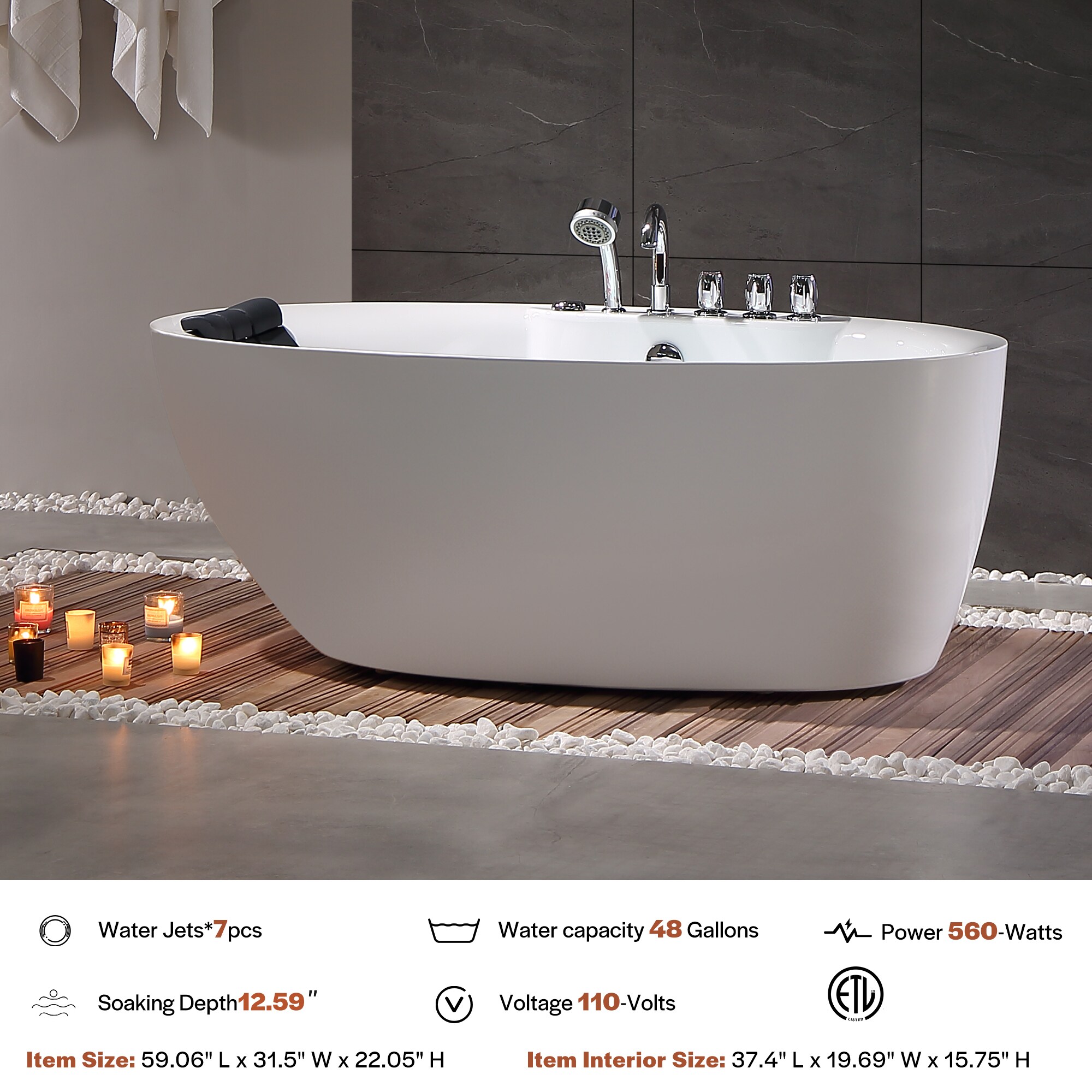 Empava EV-59AIS12 bathtubs - View #5