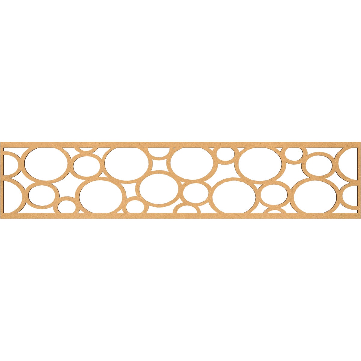 Ekena Millwork MLDA10X46HEMMF Hemingway Fretwork Flat Trim 10-in x 3.9-ft Brown Unfinished 2157790 Pierced Wall Panel Moulding
