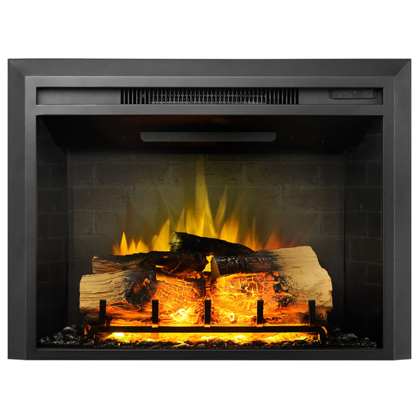 EdenDirect 50-in W x 21.65-in H Black Electric Fireplace Insert