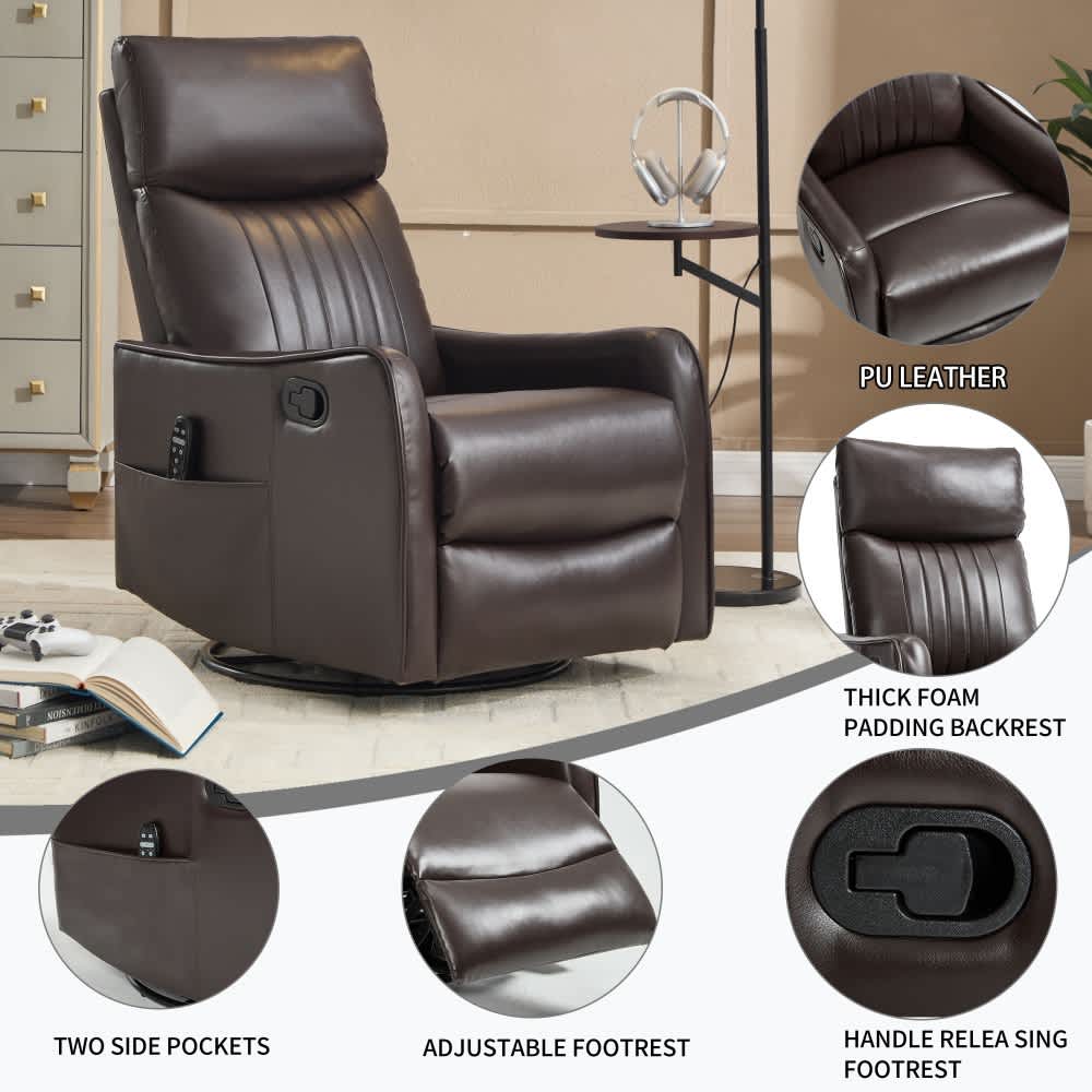 Coolbibila MAVIS-RECLINER-BROWN chairs - View #6