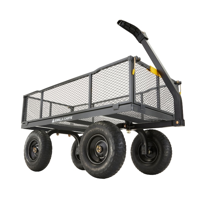 Gorilla Carts 6 Cu Ft Steel Utility, Garden Utility Cart Wagon