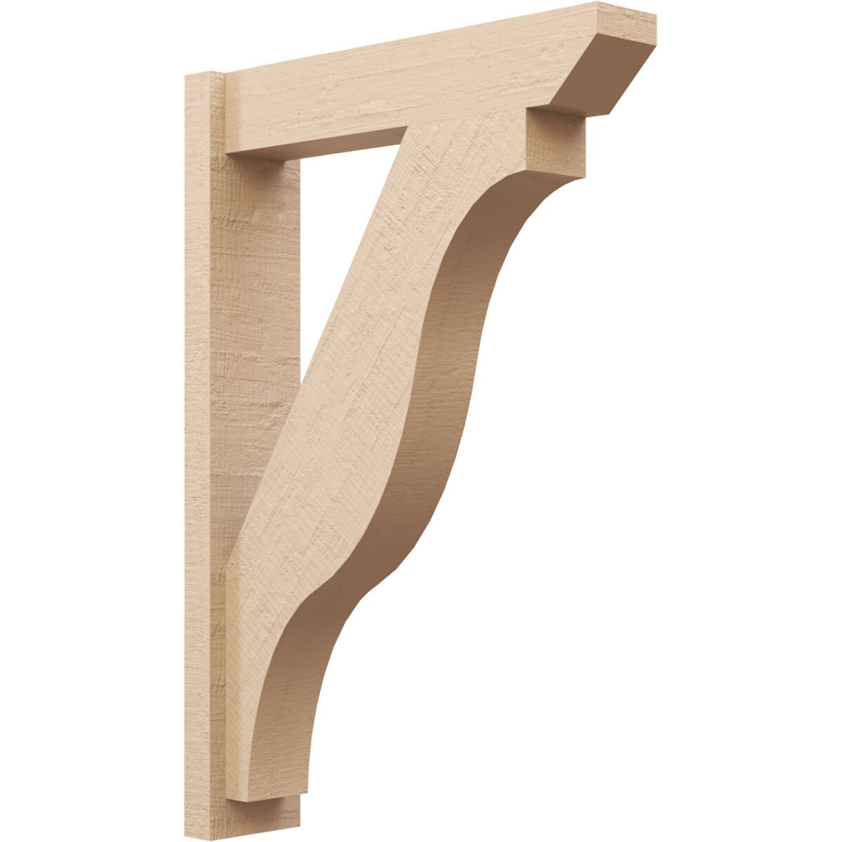 Ekena Millwork 2130737 Timberthane Rough Cedar Faux Wood Funston Slat Outlooker 6-in W x 26-in D x 38-in H Primed Tan