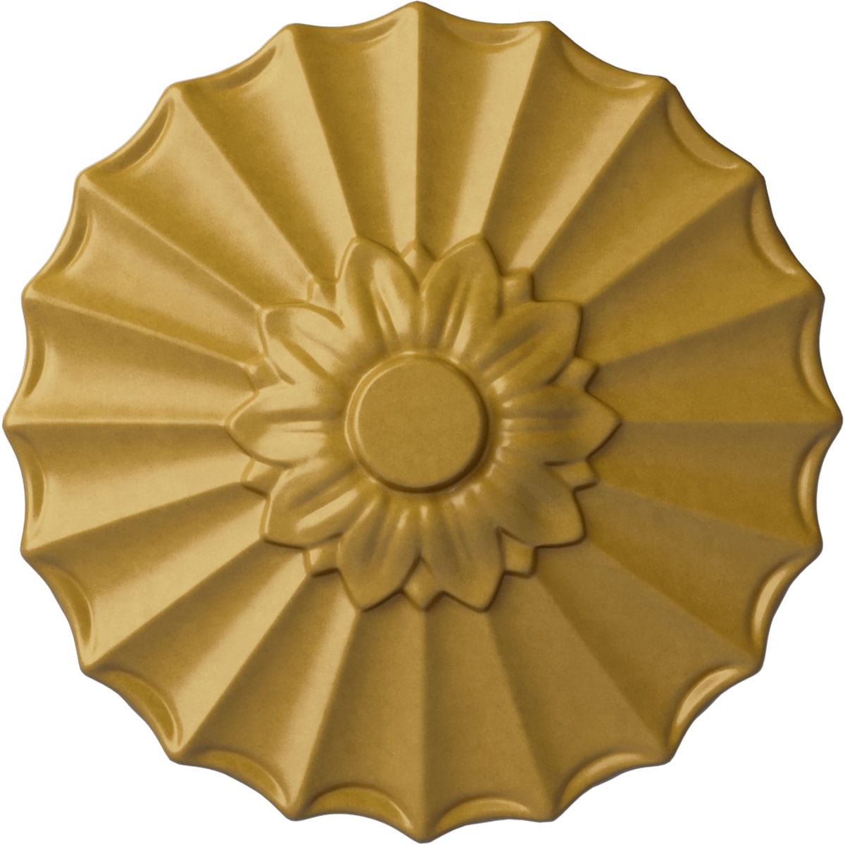 Ekena Millwork CM09SHIGS Shakuras 9-in W x 9-in L Painted Iridescent Gold Polyurethane Whole Ceiling Medallion