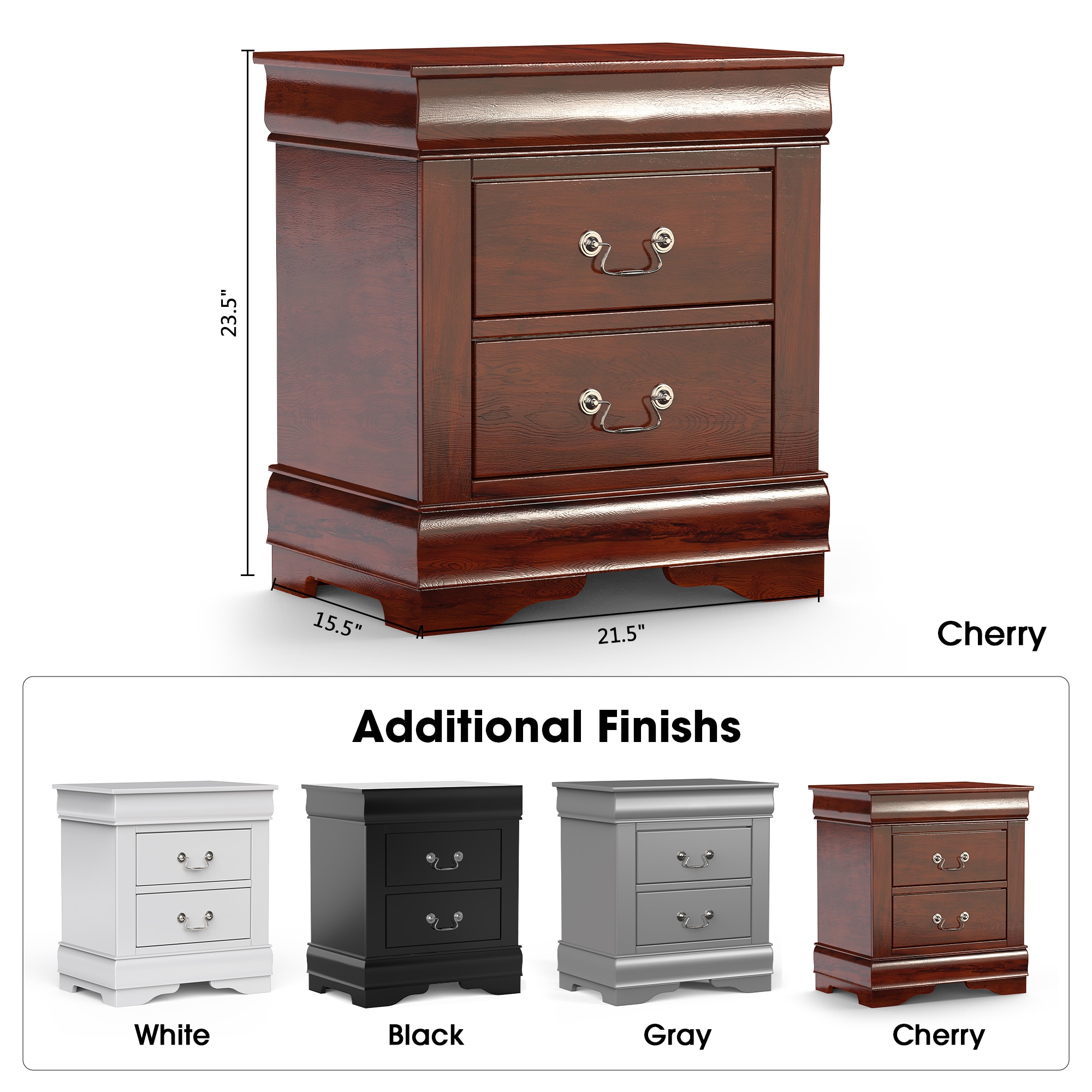 IHOMEadore MDFM7866CH-N nightstands - View #6