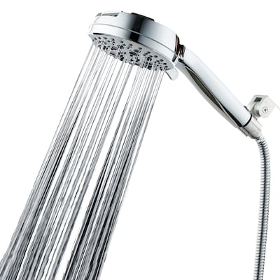 4-spray 9 in. Dual Shower Head and Handheld Shower Head in Titanium Silver 4-spray 9 in. Dual Shower Head and Handheld Shower Head in Titanium Silver