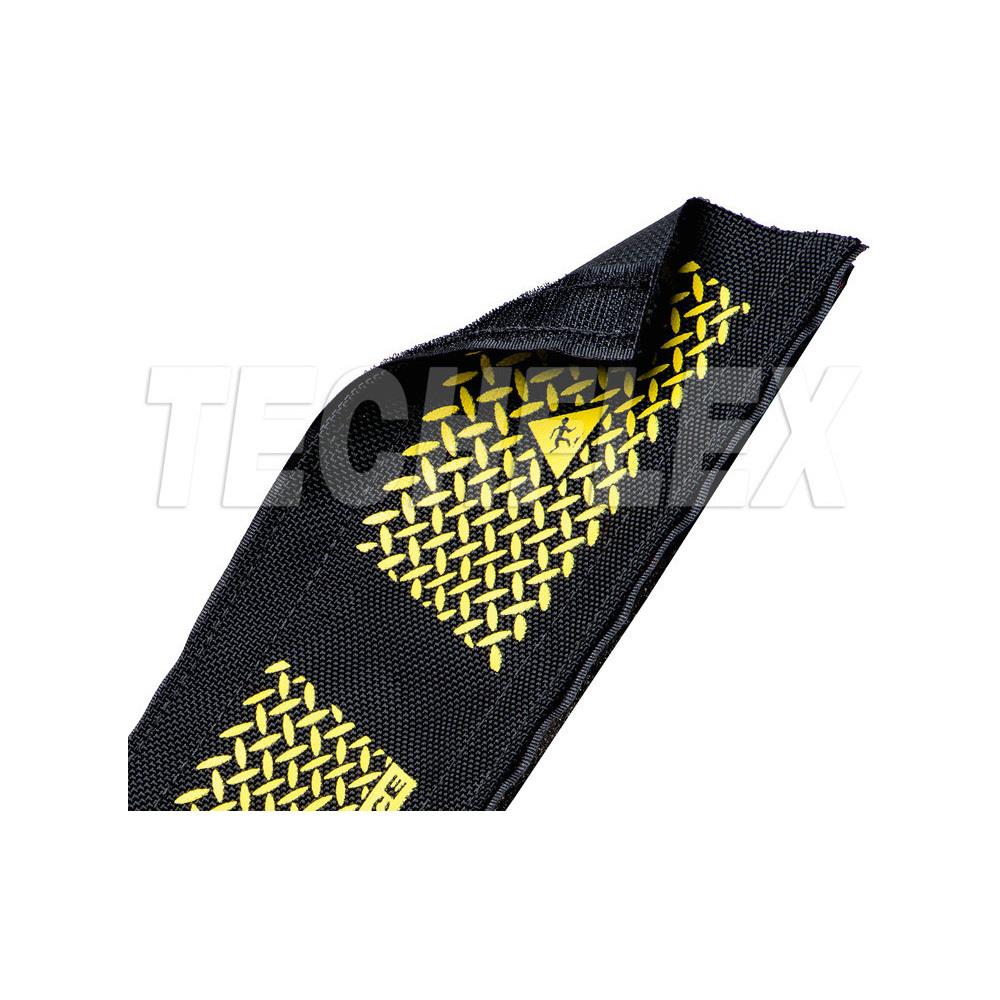 Techflex TCNCD389033  TFX-DRN5-SS-150 5 in. Dura Race Wide Carpet Wire and Cable Protector- Black- Yellow- 150 ft.
