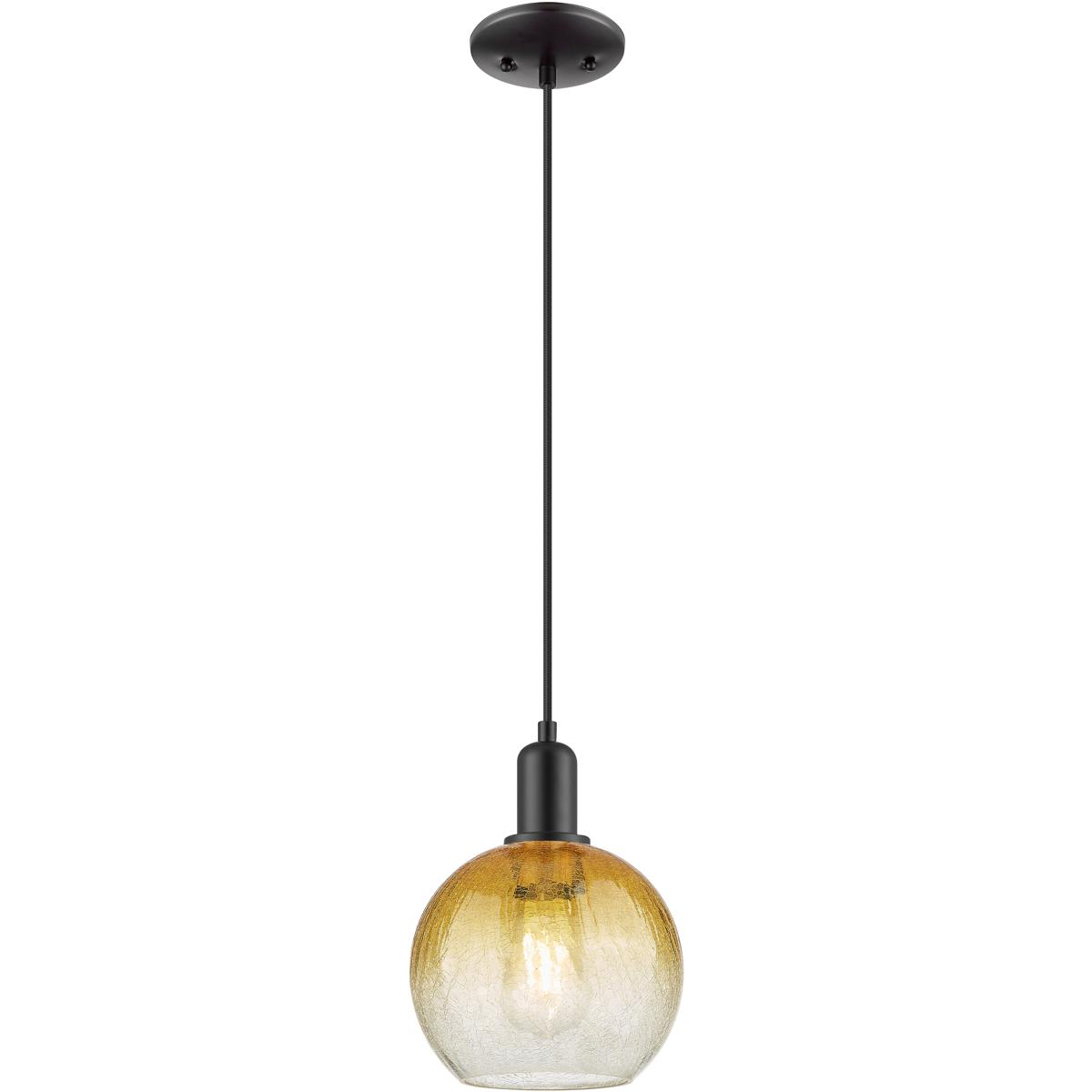 Innovations Lighting -  716-1P-BK-G483-8AM Downtown Urban Brookhaven Globe Mini Pendant Matte Black