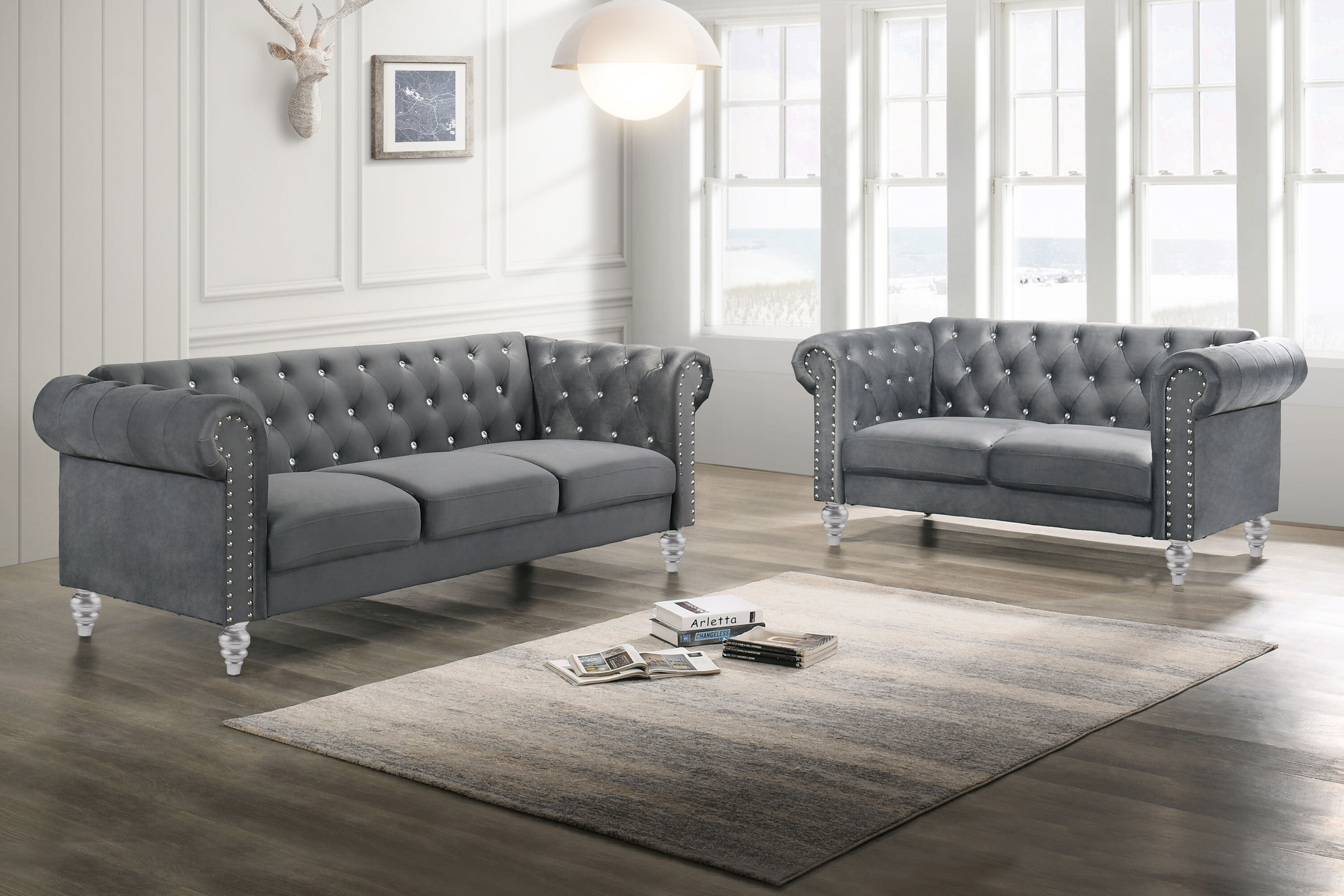 New Classic Furniture UKD13-30-GRYC Sofas-Loveseats - View #8